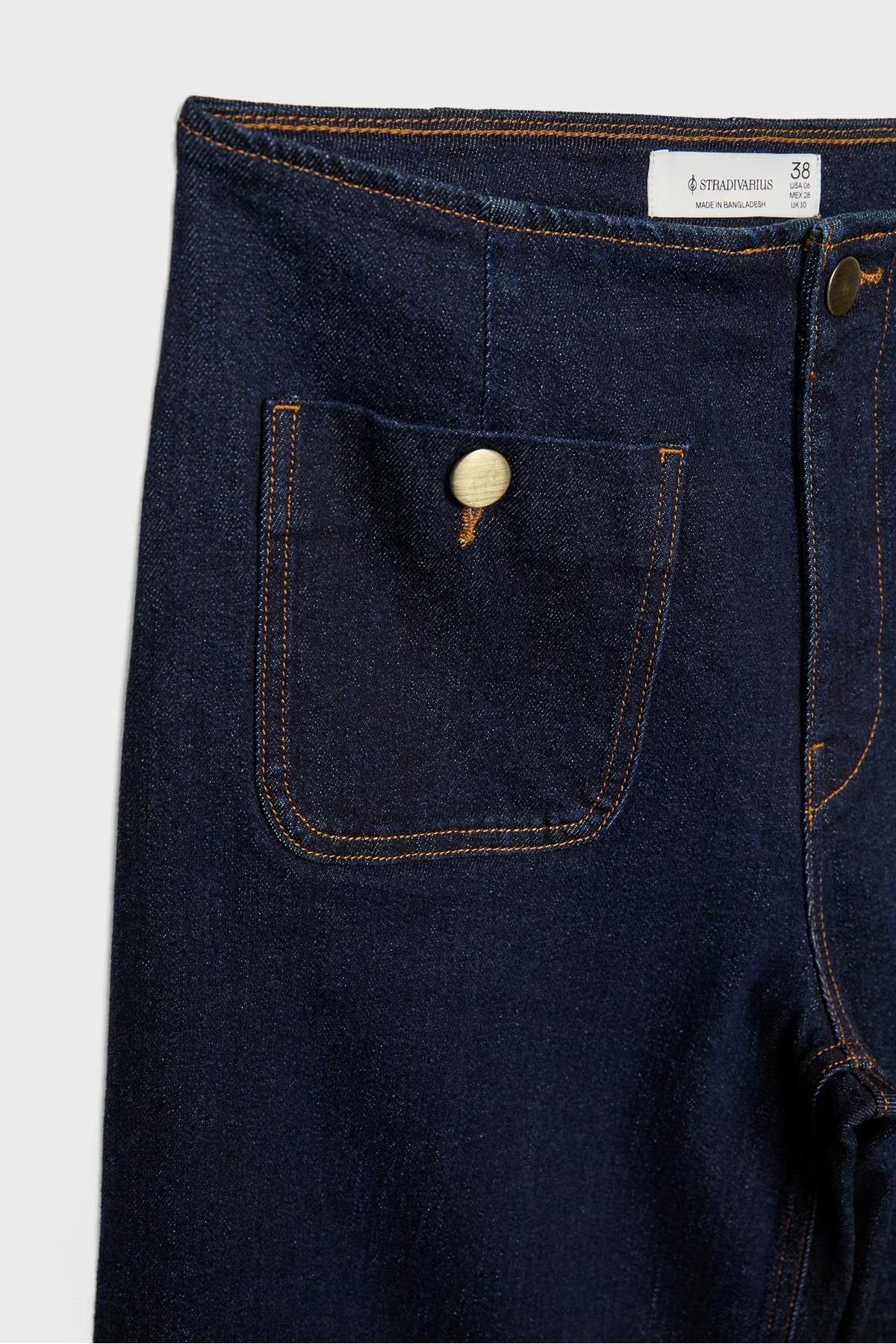 Stradivarius-D77 Minimalist jeans with pockets 7