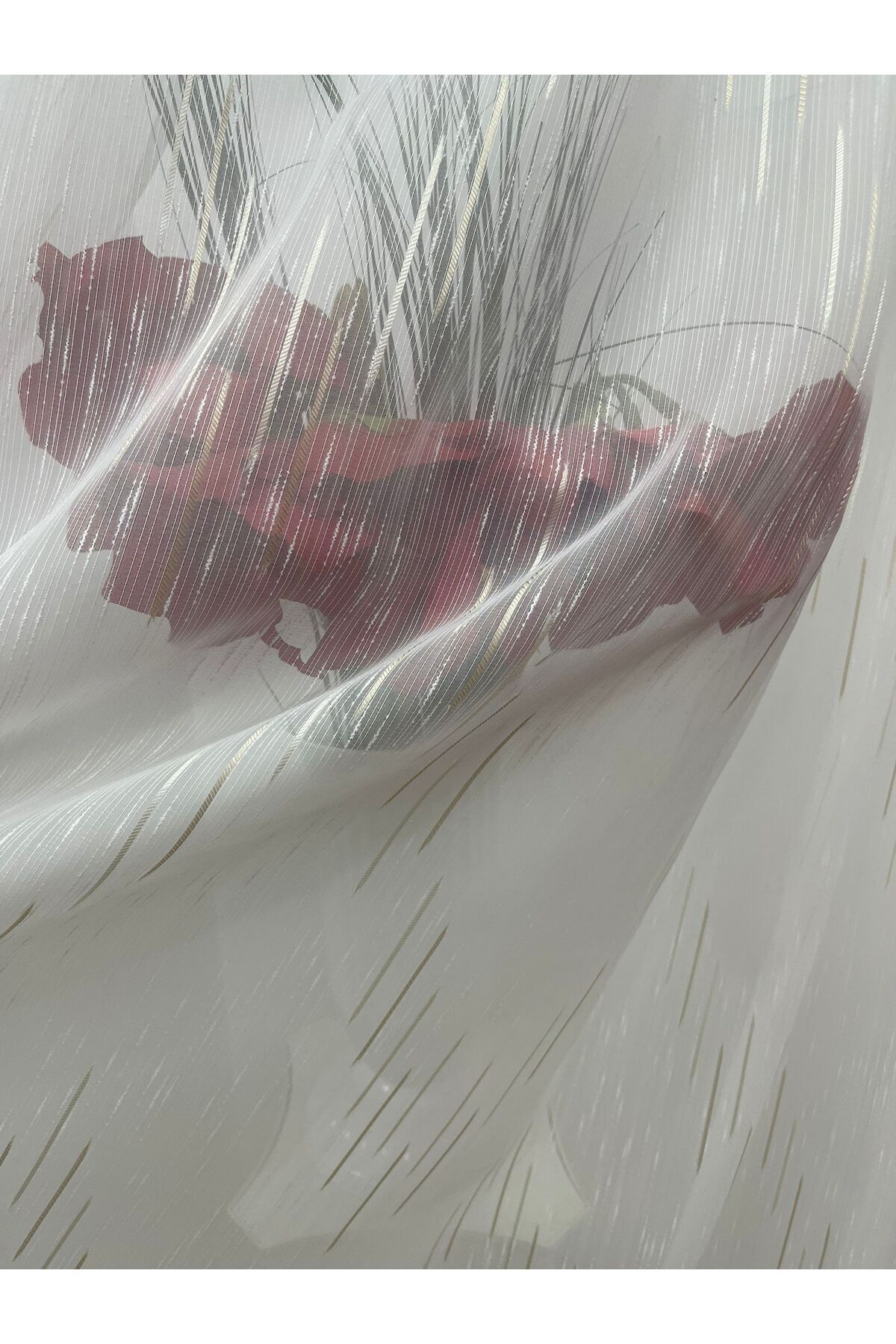 Liz Line-White curtain, mechanically embroidered, with rejansa, white/cappuccino, "Game of lines" by Liz Line PD051 6