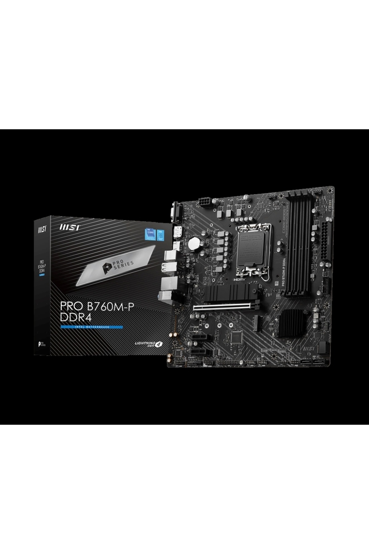 MSI-Pro B760M-P Ddr4 Socket 1700 5333Mhz (Oc) Matx Motherboard 1