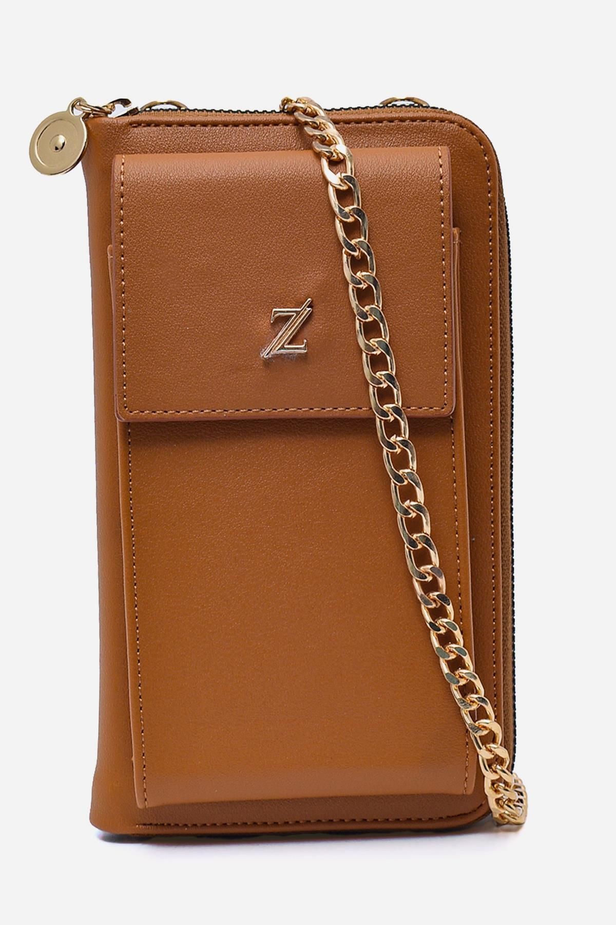 Zühre-Camel Wallet with Chain Strap Zc011 2