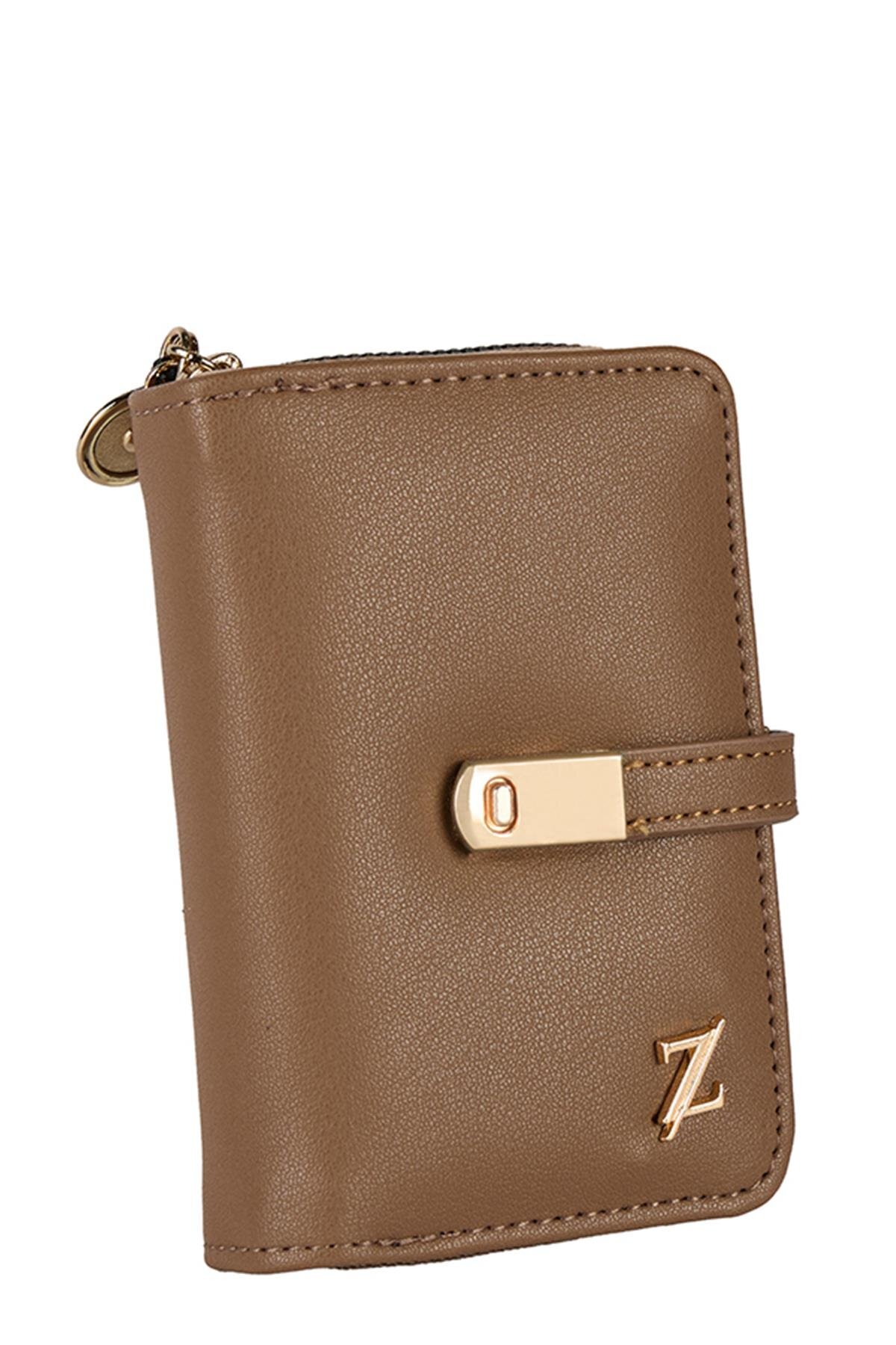 کیف پول زیپ‌دار کوچک از جنس سمور یا راسو مدل ZC025 Zühre