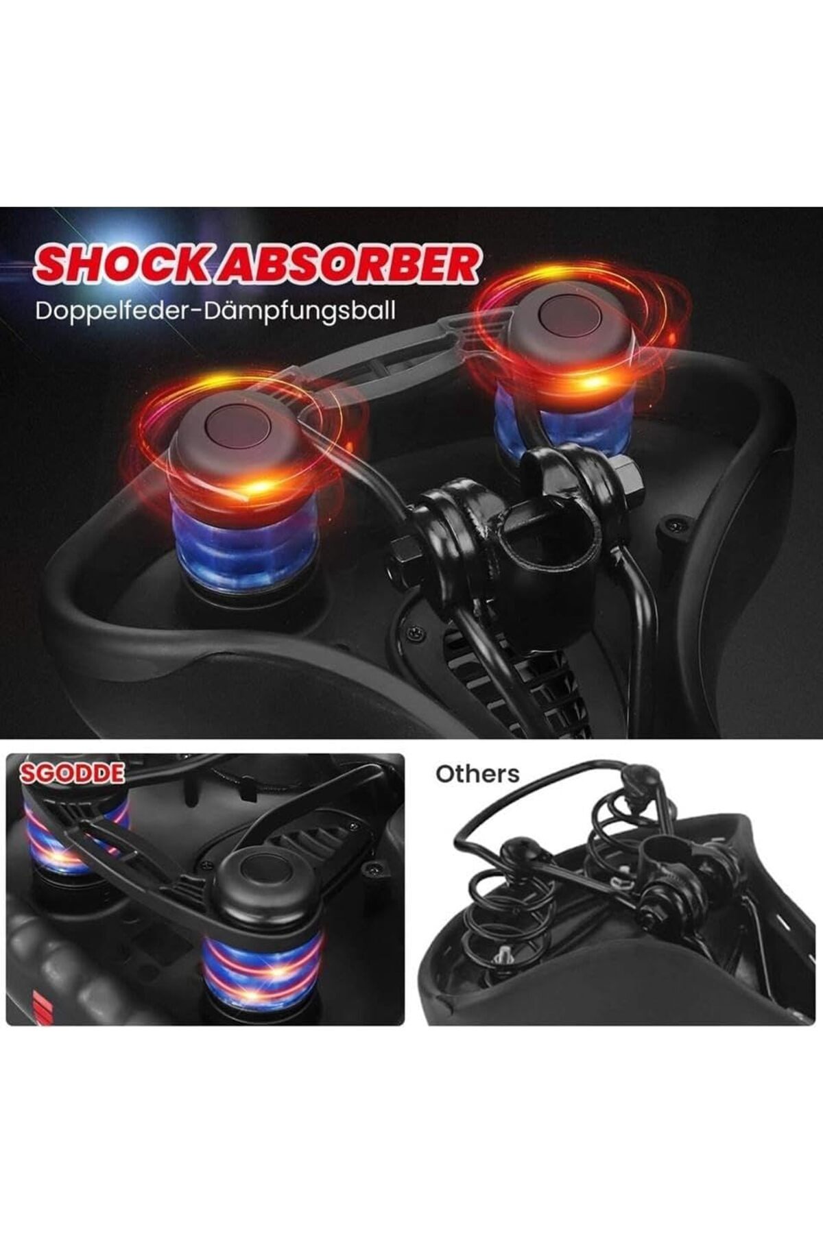 Rectus-Bicycle Seat Saddle Airzone Air-Canal Reflective Elastomer Spring Soft Texture Saddle 4