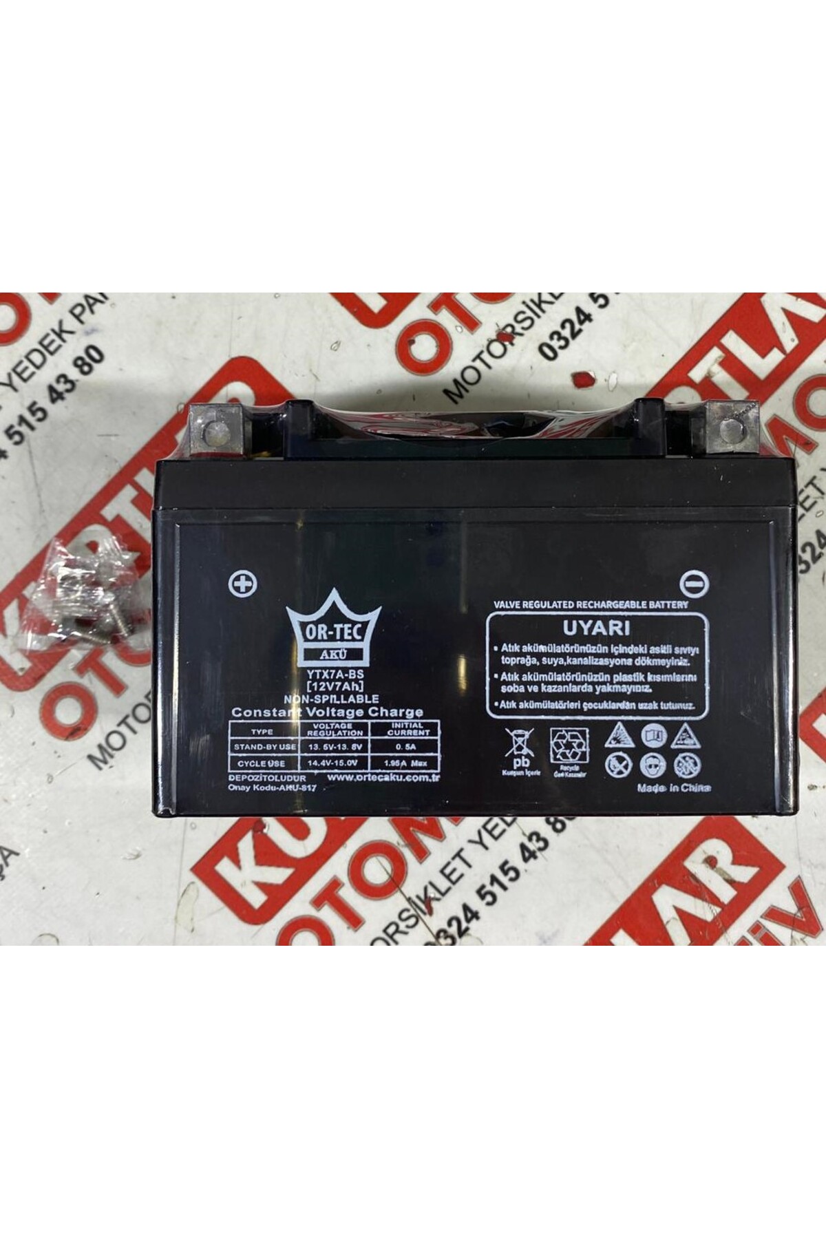 Ortec YTX7A-BS Motosiklet Aküsü (12V7Ah) 2025 Tarihli - Fiyatı