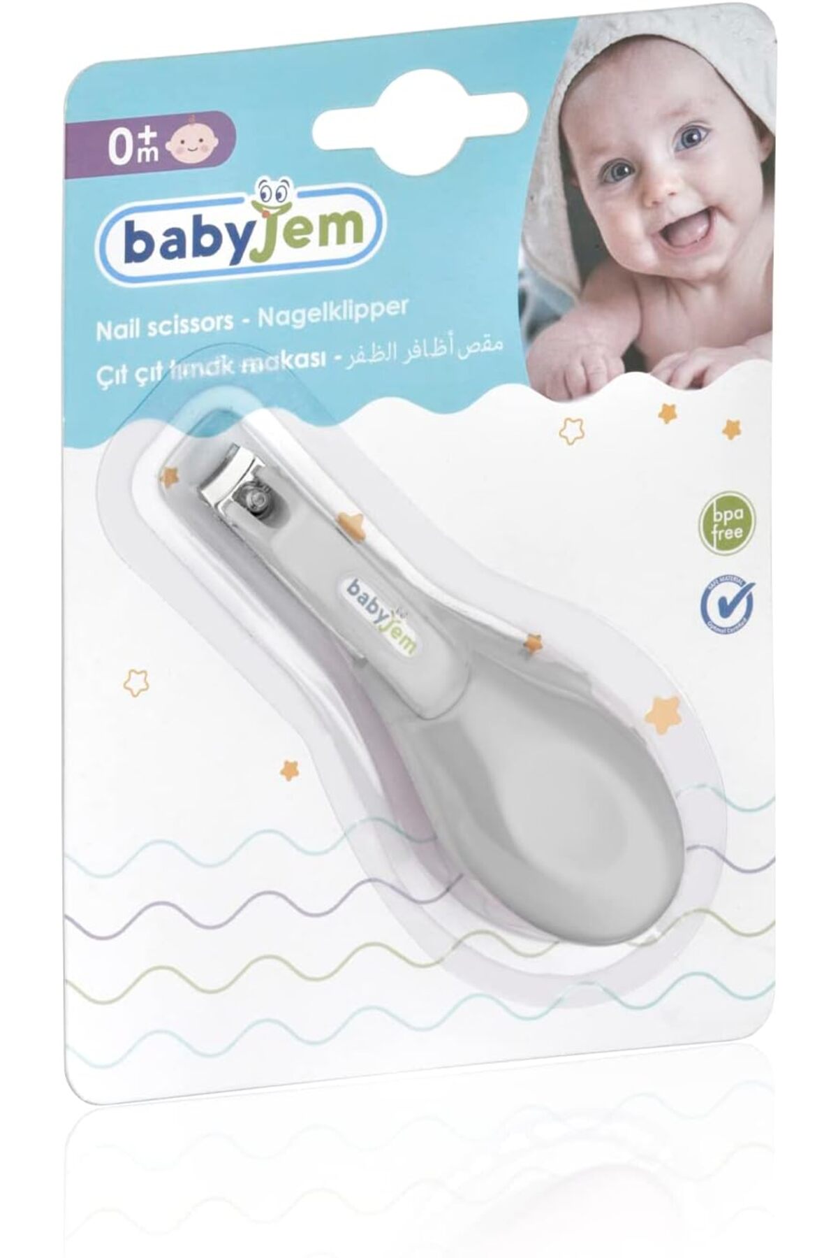 Hype Store Bebek Kolay Kavrama Çıtçıt Tırnak Makası, Gri fotoğrafı 3 (önizleme)