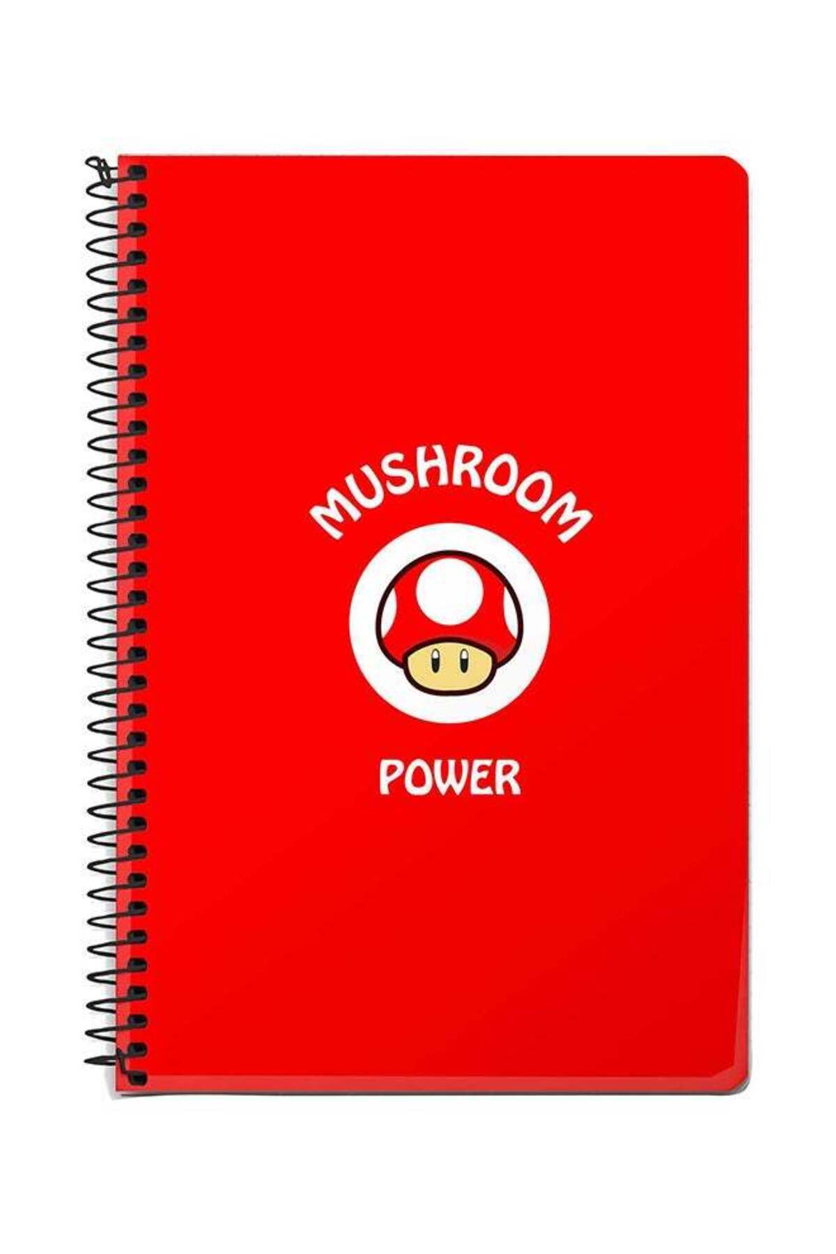 Stylizedd-Mushroom Power A5 Spiral Notebook Red 1