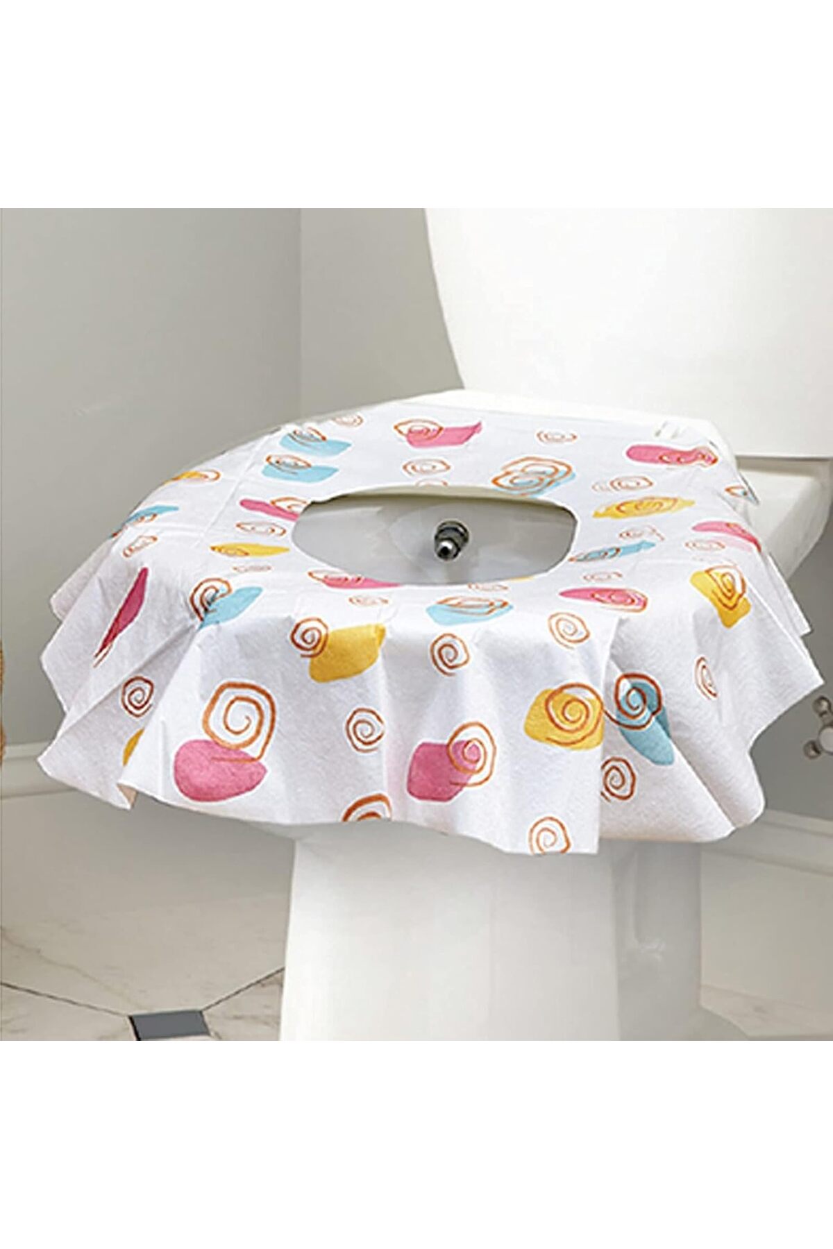 E&D Collection Mycey Kullan-At Klozet Örtüsü 10'lu fotoğrafı 2 (önizleme)