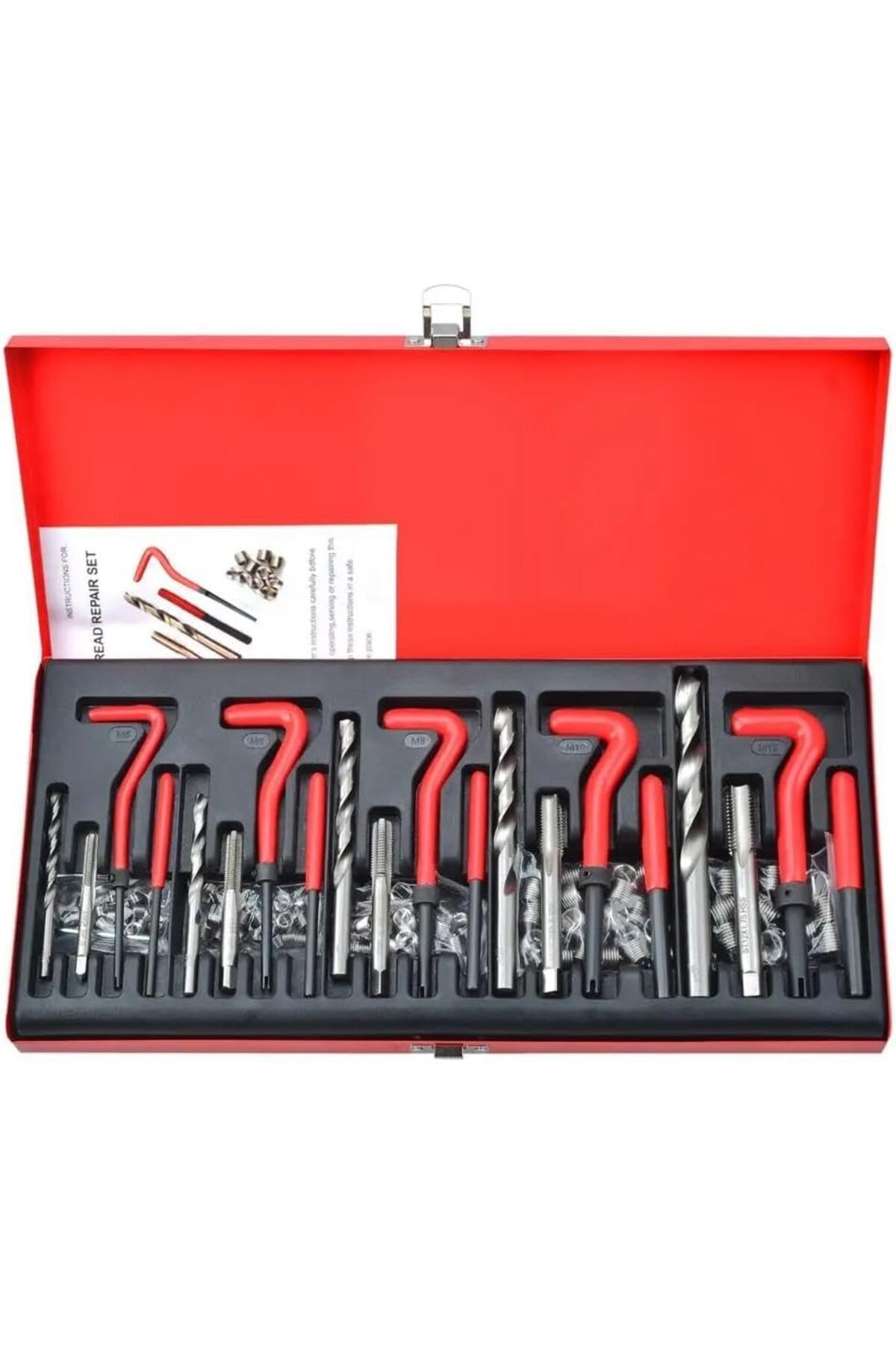 Hepta Collection Valkyrie 131 Parça Diş Açma Helicoil Vida Tamir Onarım Seti M5-M12 Profesyonel 1. Kalite