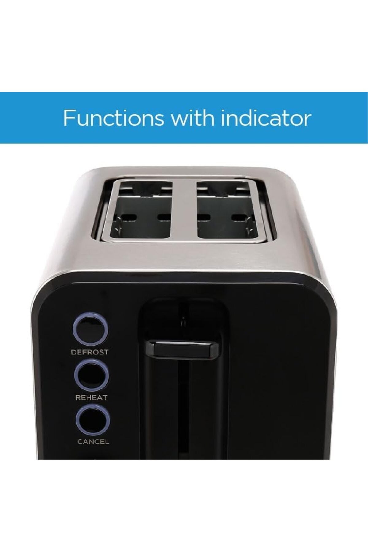 Midea-Toaster 2 Slots, 950W With Adjustable Browning Control, Removable Crumb Tray, Automatic Pop Up 4