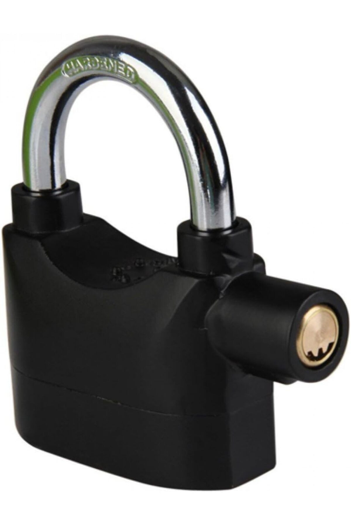 Generic-High Security Alarm Padlock | Multipurpose Use, 110 dba Alarm Sound, 3 Keys (Black) 3