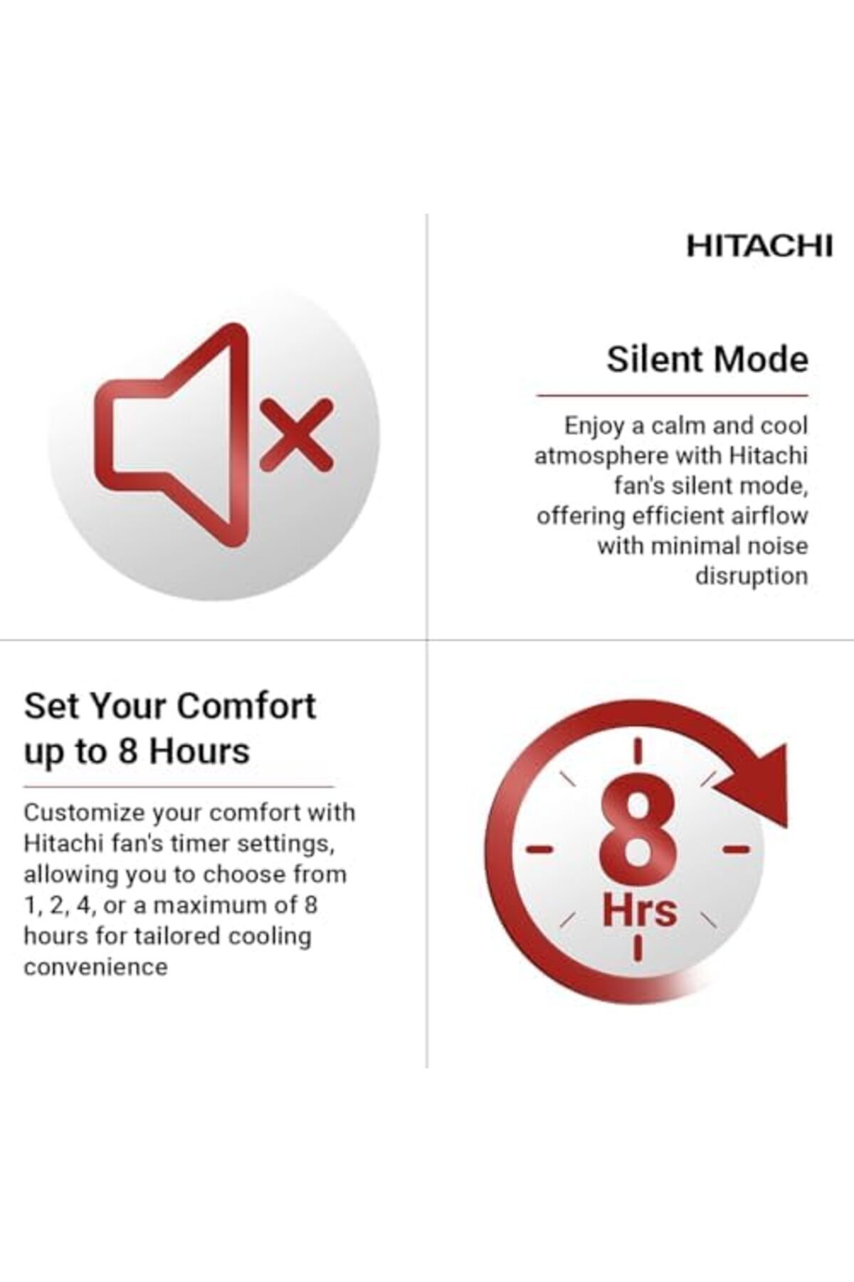 Hitachi-16" Stand Fan with Remote, 3D Oscillation, 70° Head Swing, 3-Speed, Adjustable Height, 5-Le 7