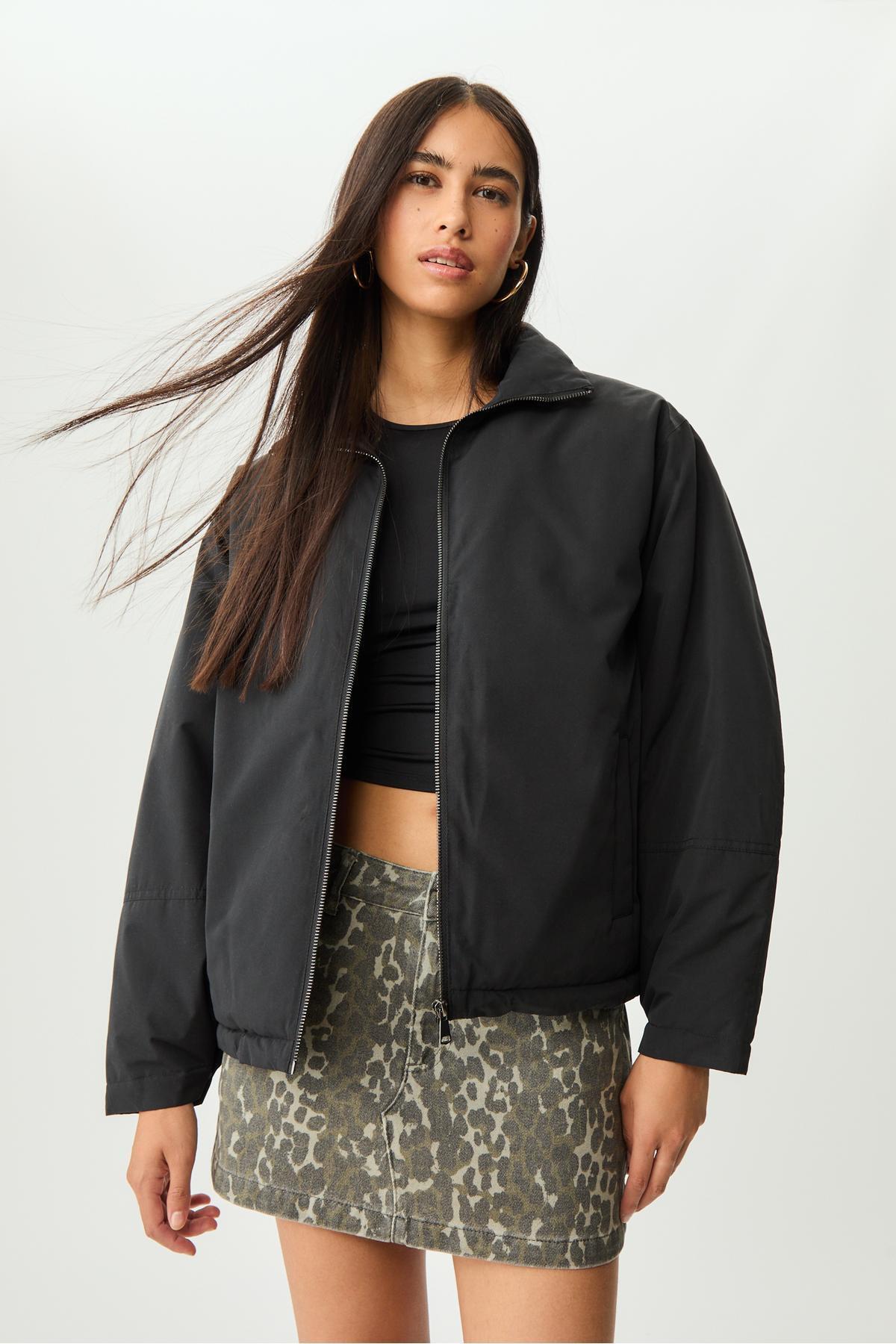 Stand Collar Quilted Jacket
