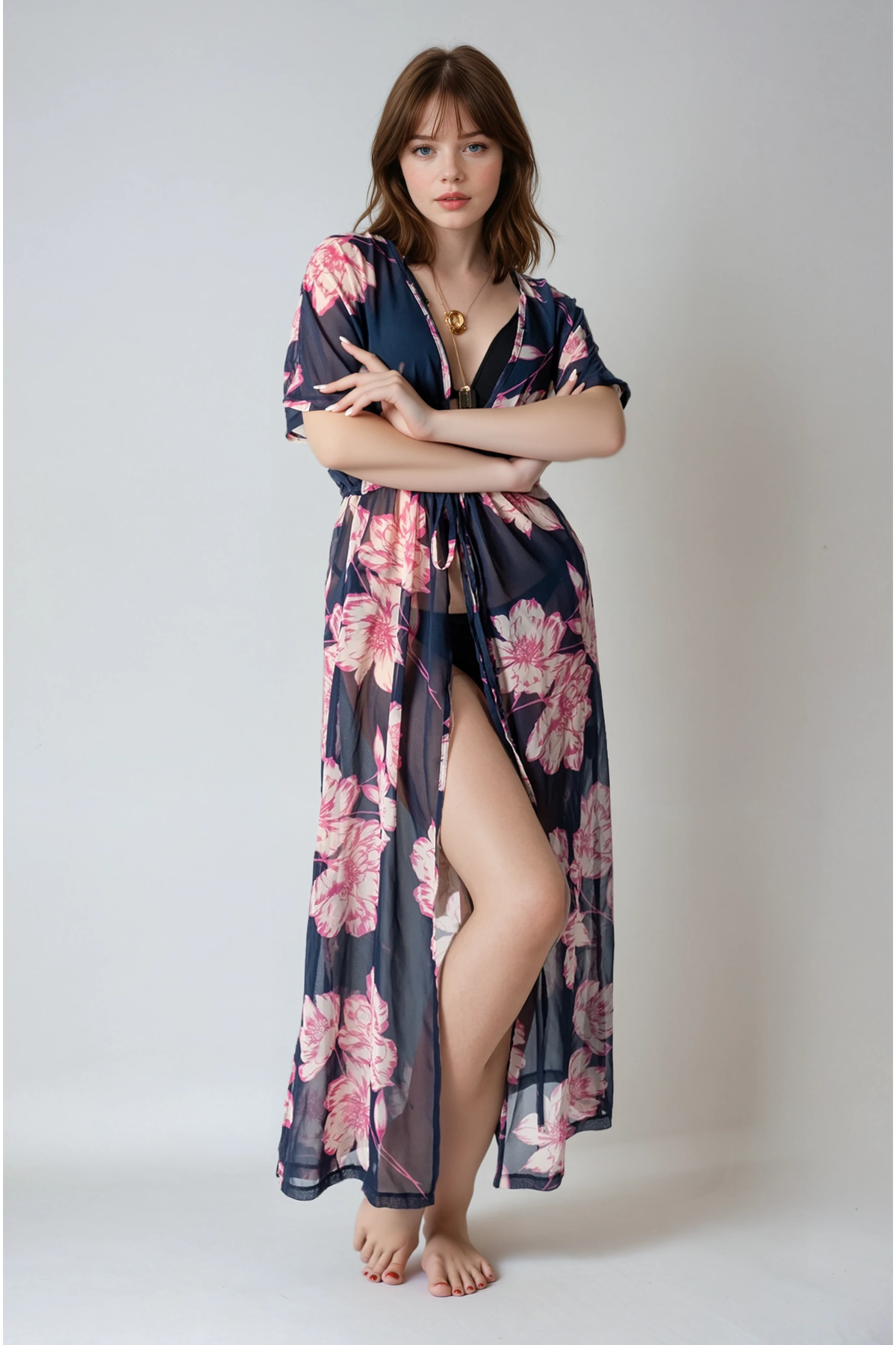 Kyron Desenli Dokuma Kadın Pareo - Plaj Elbisesi Farklı Seçenekleri