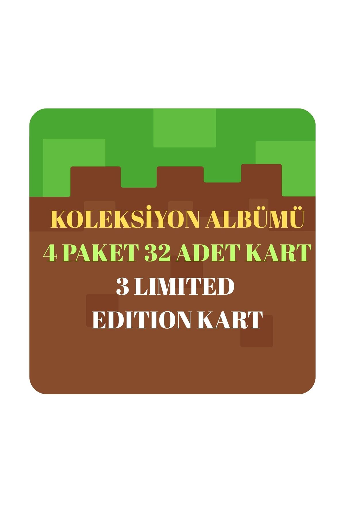 TOYFEST Minecraft Kart Koleksiyon Seti -Koleksiyon Albümü + 4 Paket (32 Kart) + 3 Limited Edition Kart fotoğrafı 2 (önizleme)