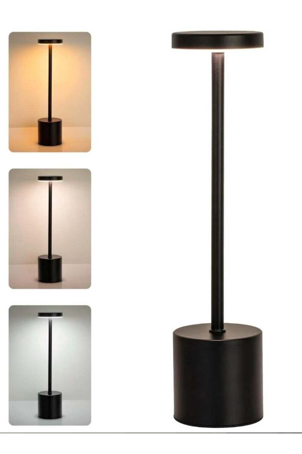Generic-Table Lamp LED lampshade for bedside table Touch Sensor Desktop Night Light Rechargeable Wireless R 1
