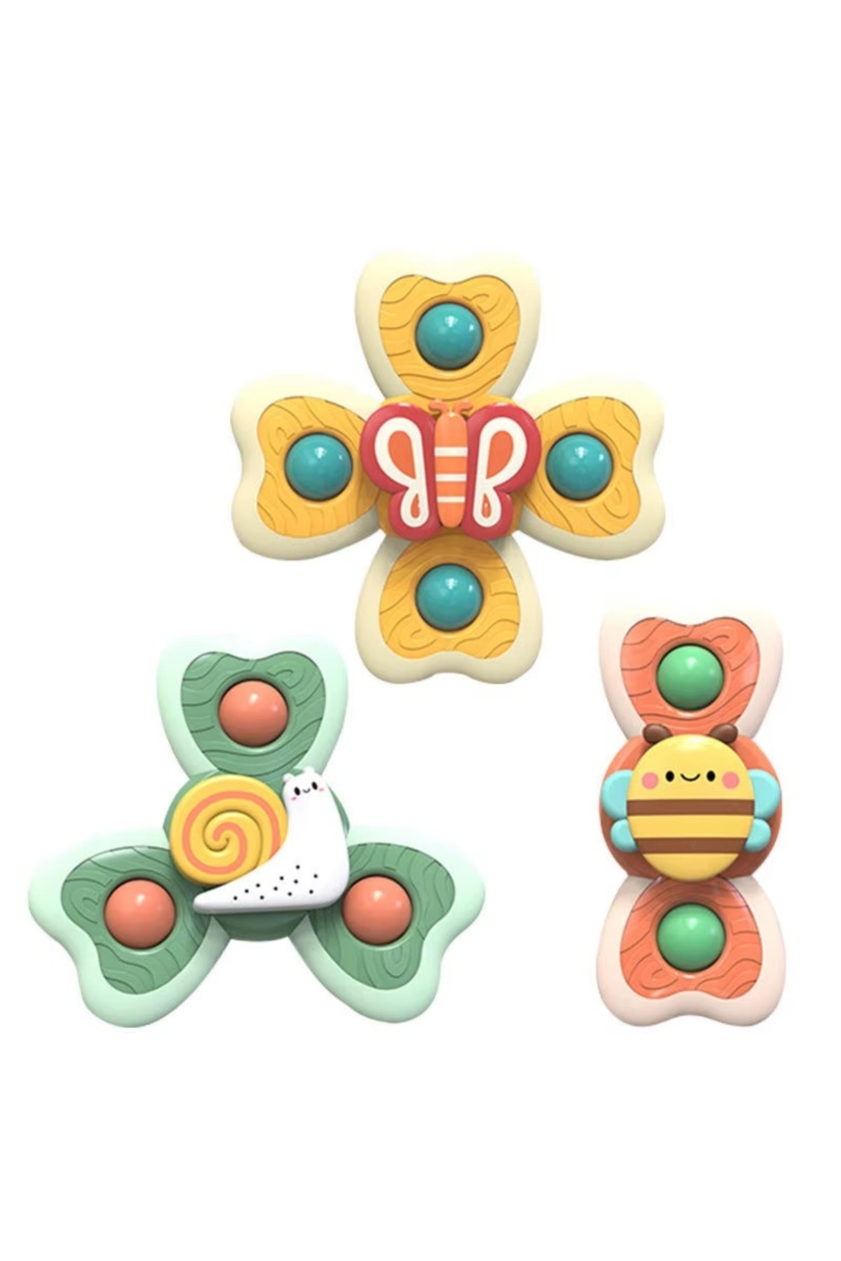 tinymaya 3'lü Vantuzlu Bebek Dönencesi, Eğitici Oyuncak, Diş Kaşıyıcı