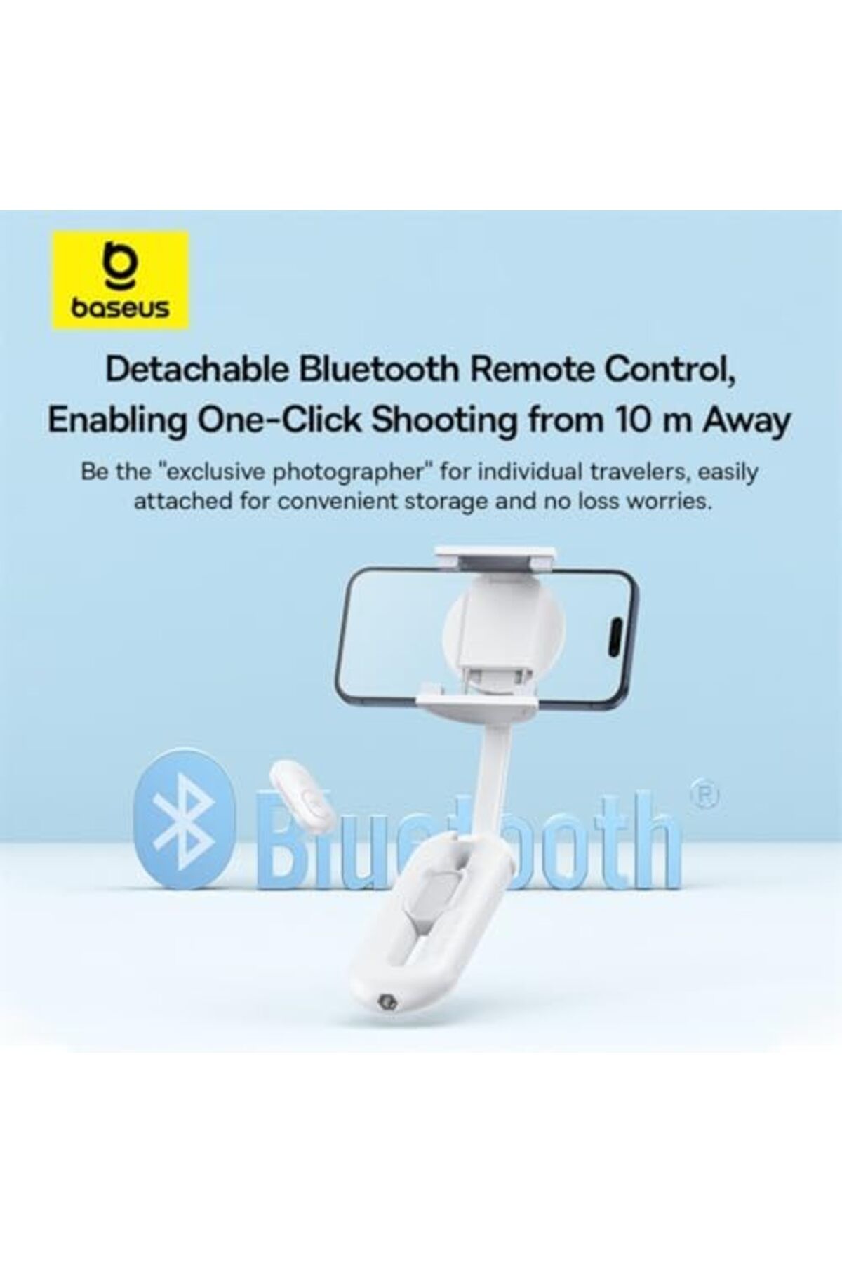 Baseus-TechShot Dual-Support Selfie Stick Tripod with Bluetooth Remote 3