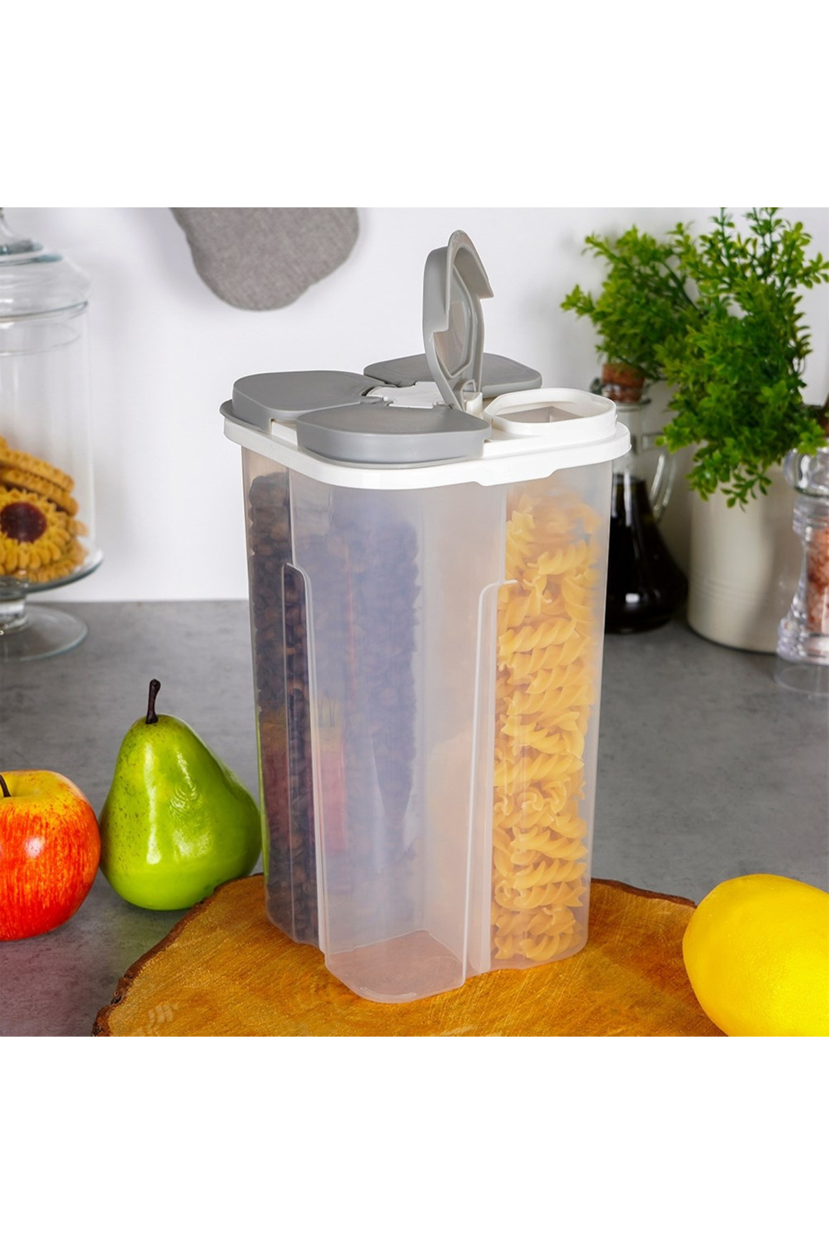shumee-2.4L divided bulk container with dispenser 2