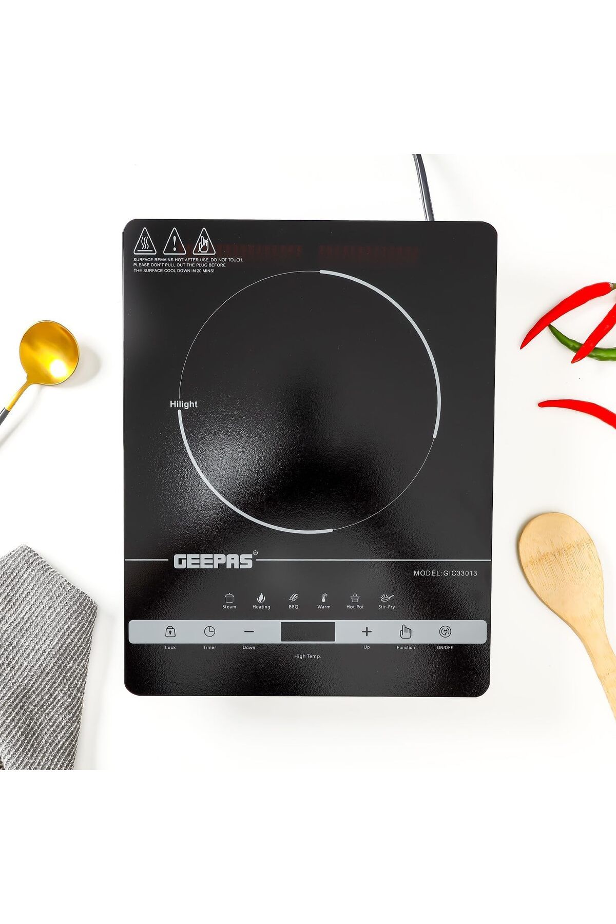 Geepas-4 Digit LED Display Digital Infrared Cooker, GIC33013 3