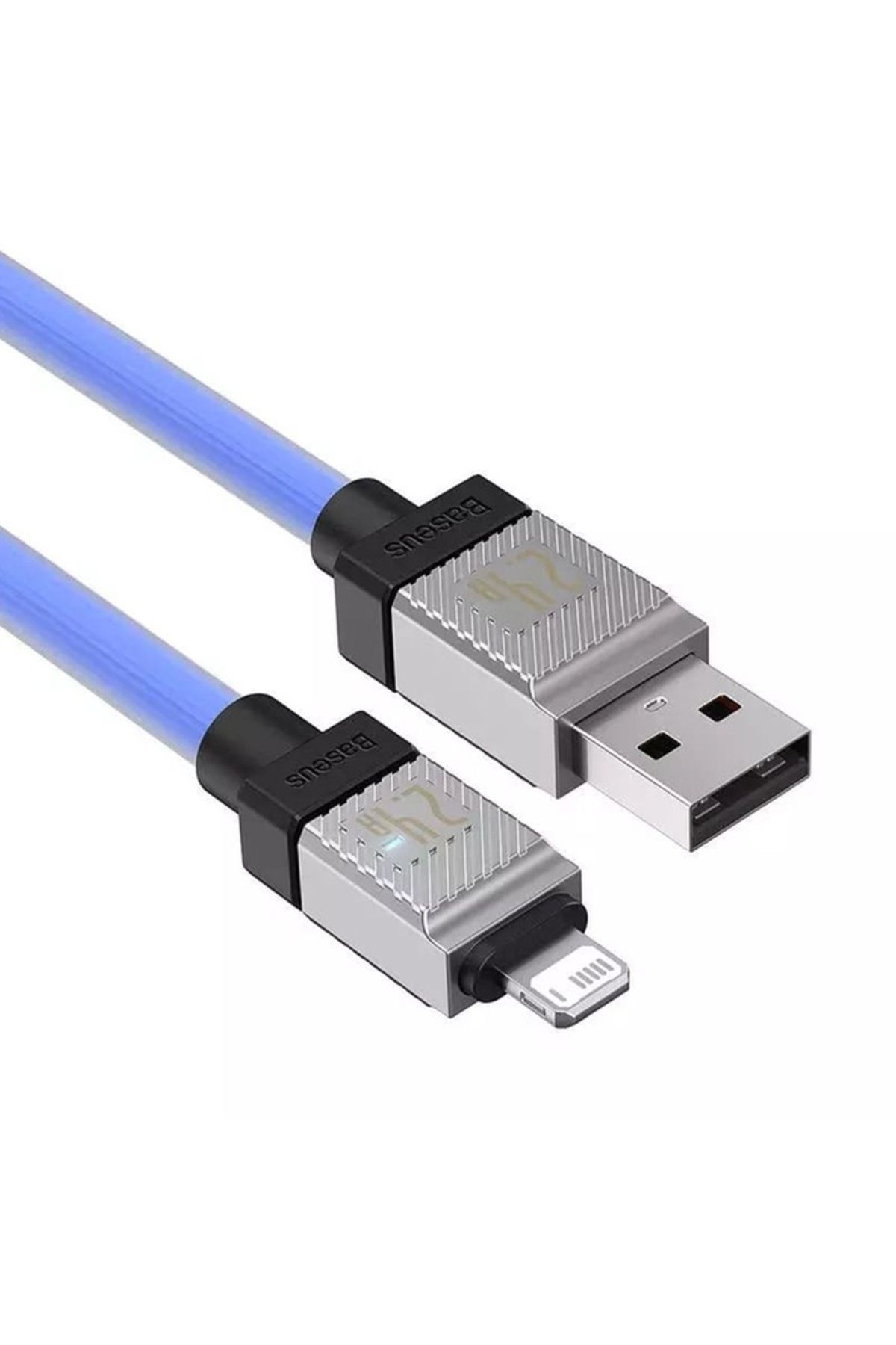 Baseus-Cablu de date USB la Lightning, încărcare rapidă, 2.4A, 2m, albastru 3