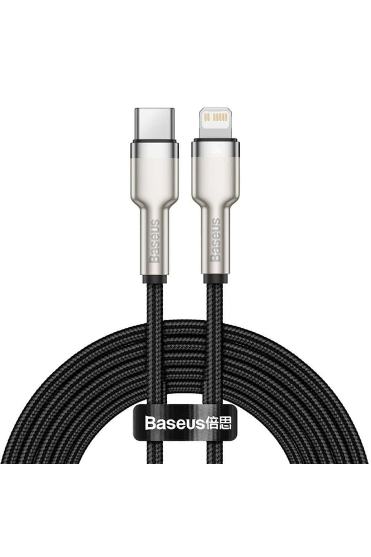 Baseus-Cablu de alimentare de date de la tip C la Lightning, 20W, GEAR Protect, 2m, K10, PVC, Deep Dark 2