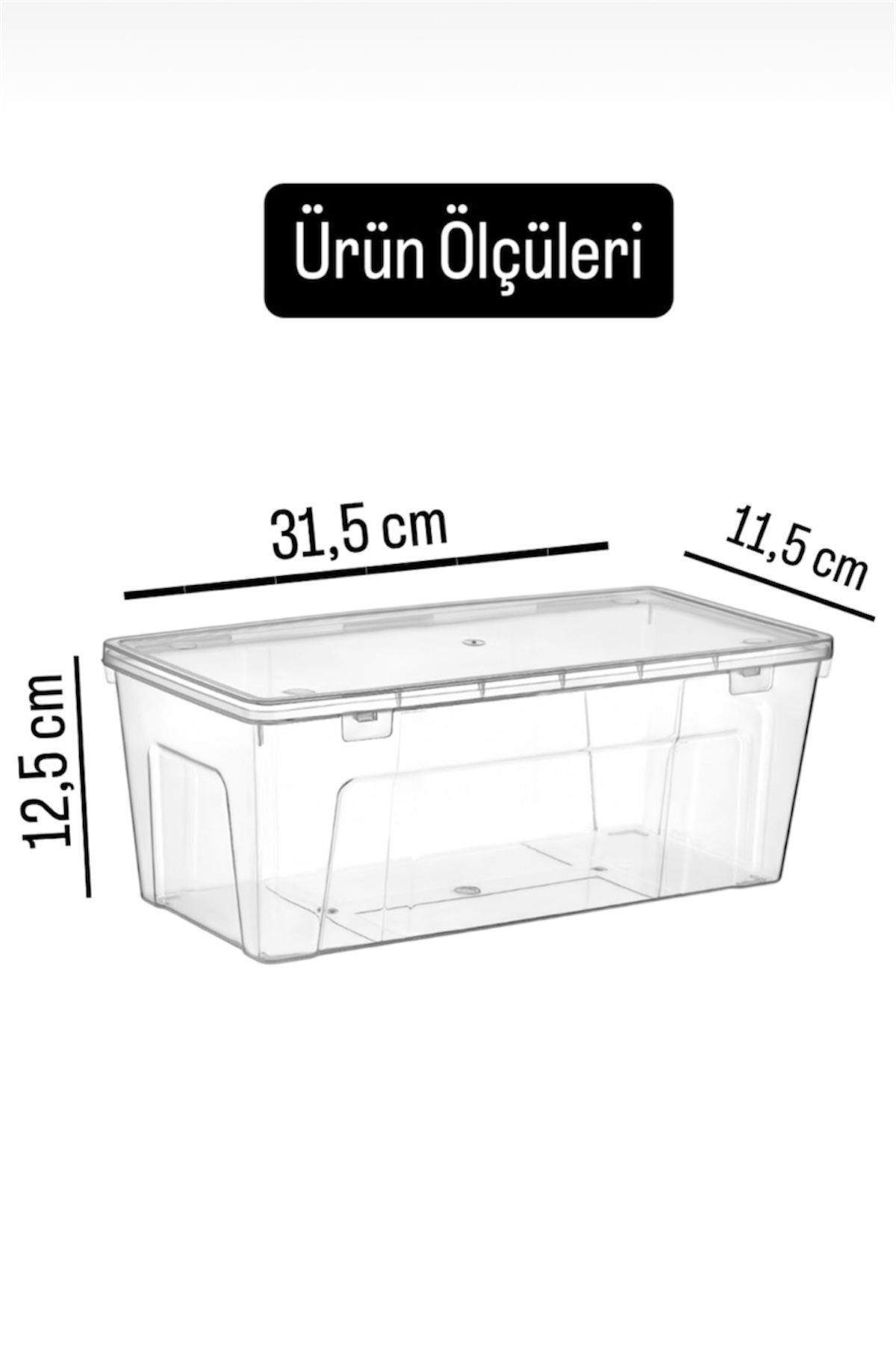 Bayev-Gloss 4 Piece Refrigerator Organizer with Lid - Multi-Purpose Toy Shoe Refrigerator Storage Container 6