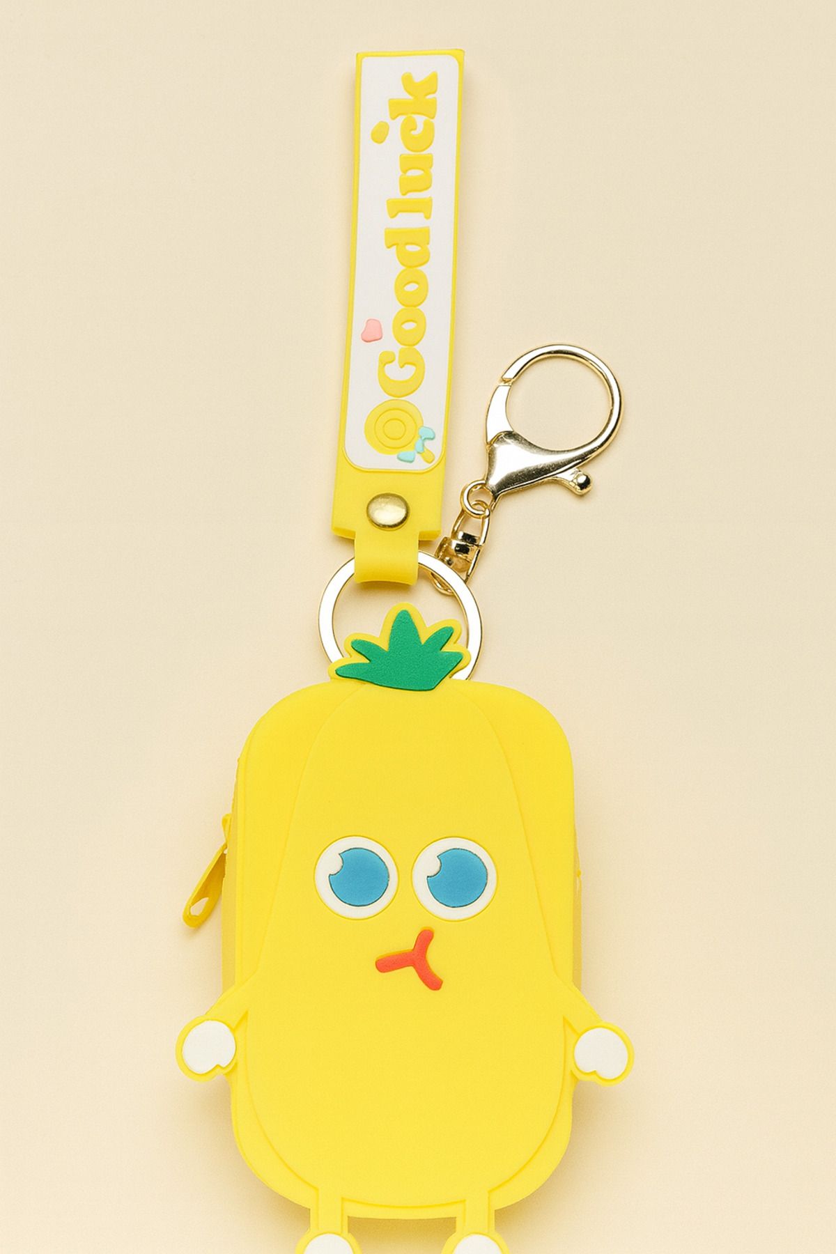 Bittox-Silicone Keychain with Cute Smiley Face Character & Mini Wallet-Easy Carry in Purse 1
