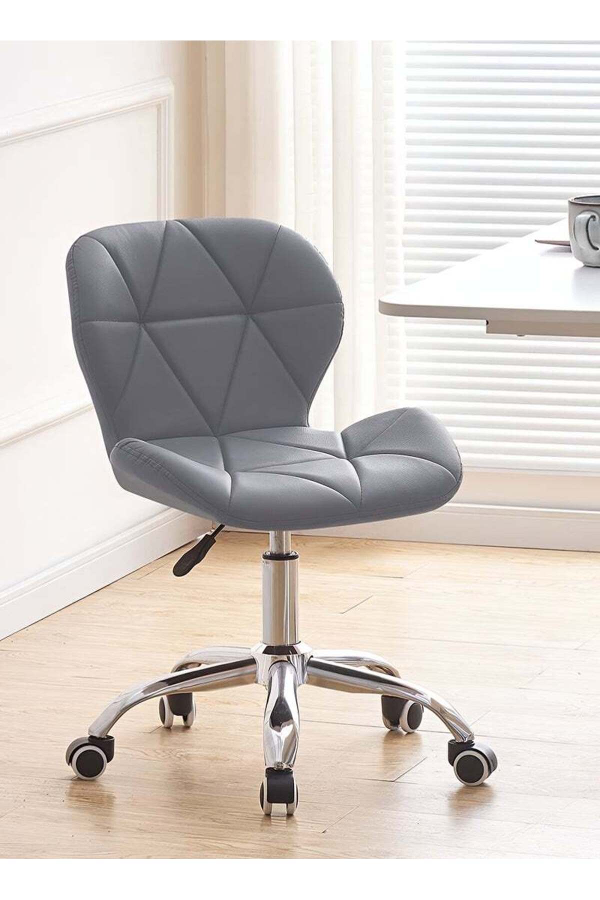 Taimi-Ergonomic Desk Chair with Adjustable Height, Study Chair, with Swivel Wheels 360° - Gray 1