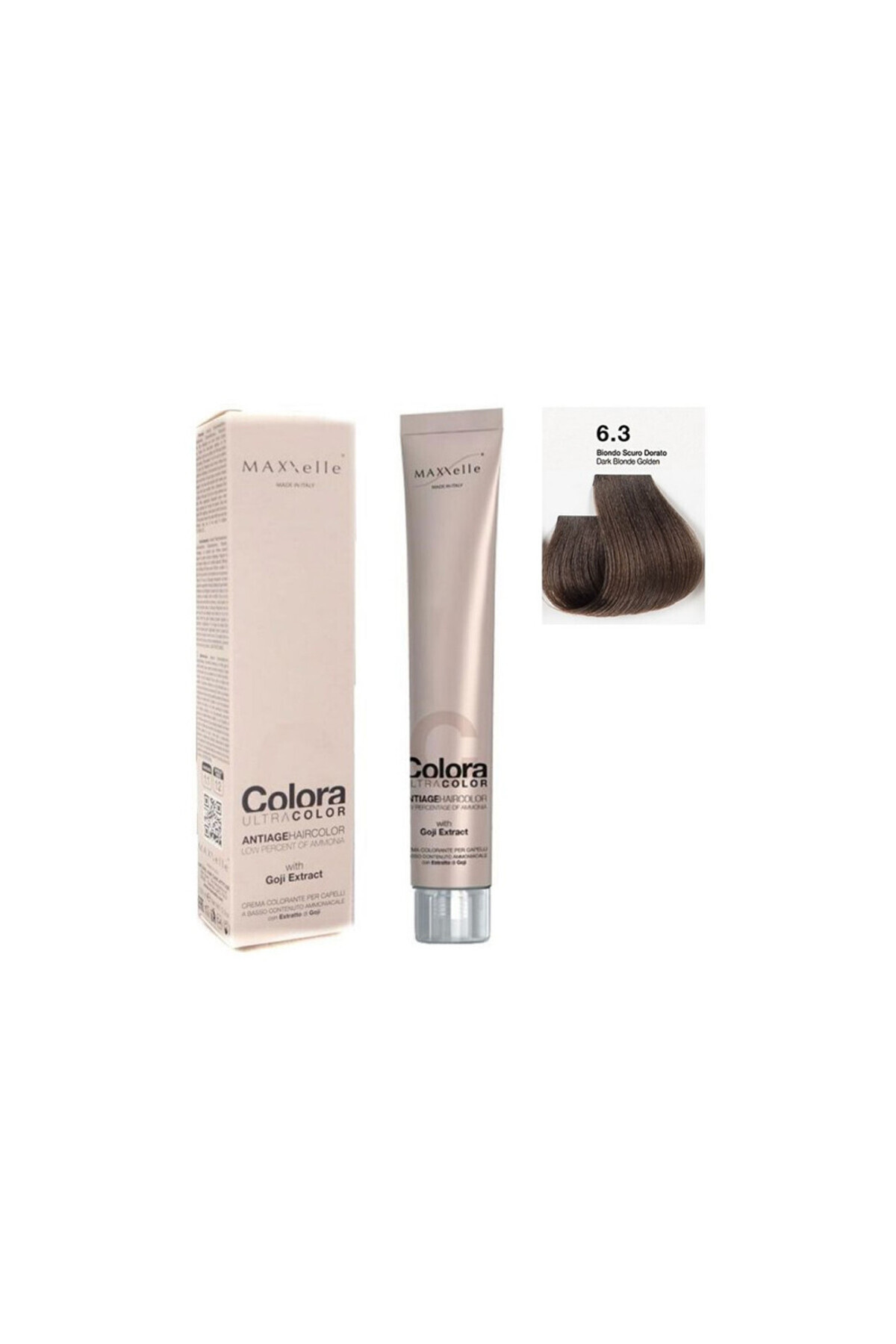 Maxxelle-Dark golden blonde 6.3 Colora dye with Goji extract 100 ML 1