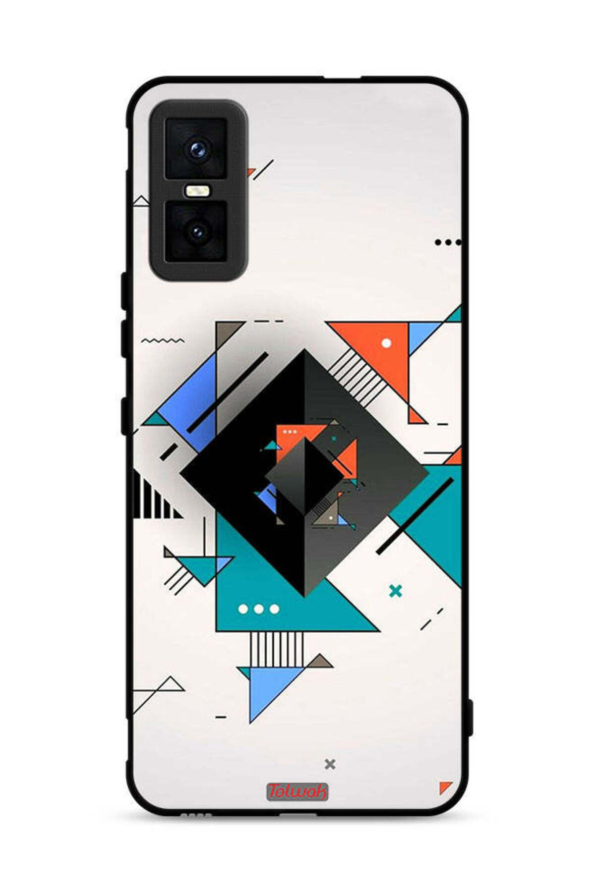 Tolwak-غطاء حماية لهاتف Infinix GT 30 Pro بأشكال مربعة ومثلثة ونمط تجريدي 1