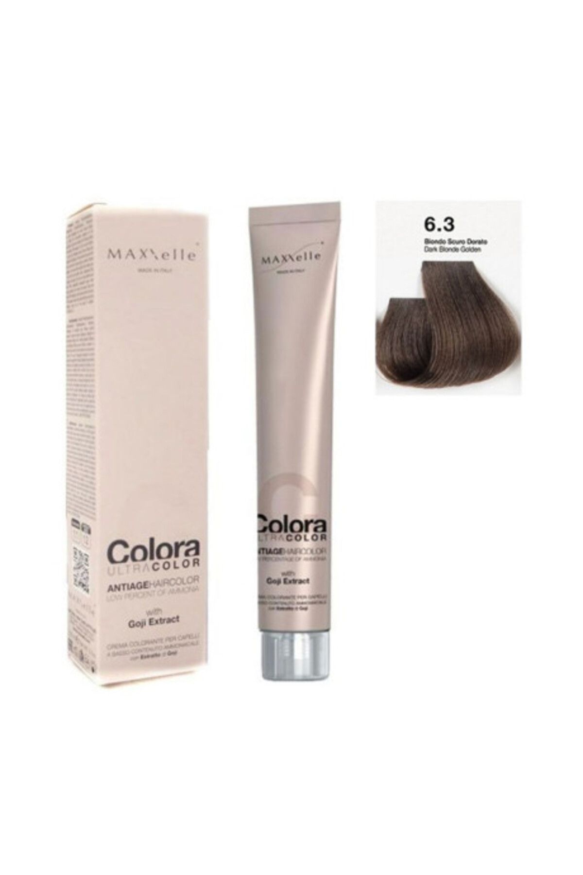 Maxxelle-Dark golden blonde 6.3 Colora dye with Goji extract 100 ML 3