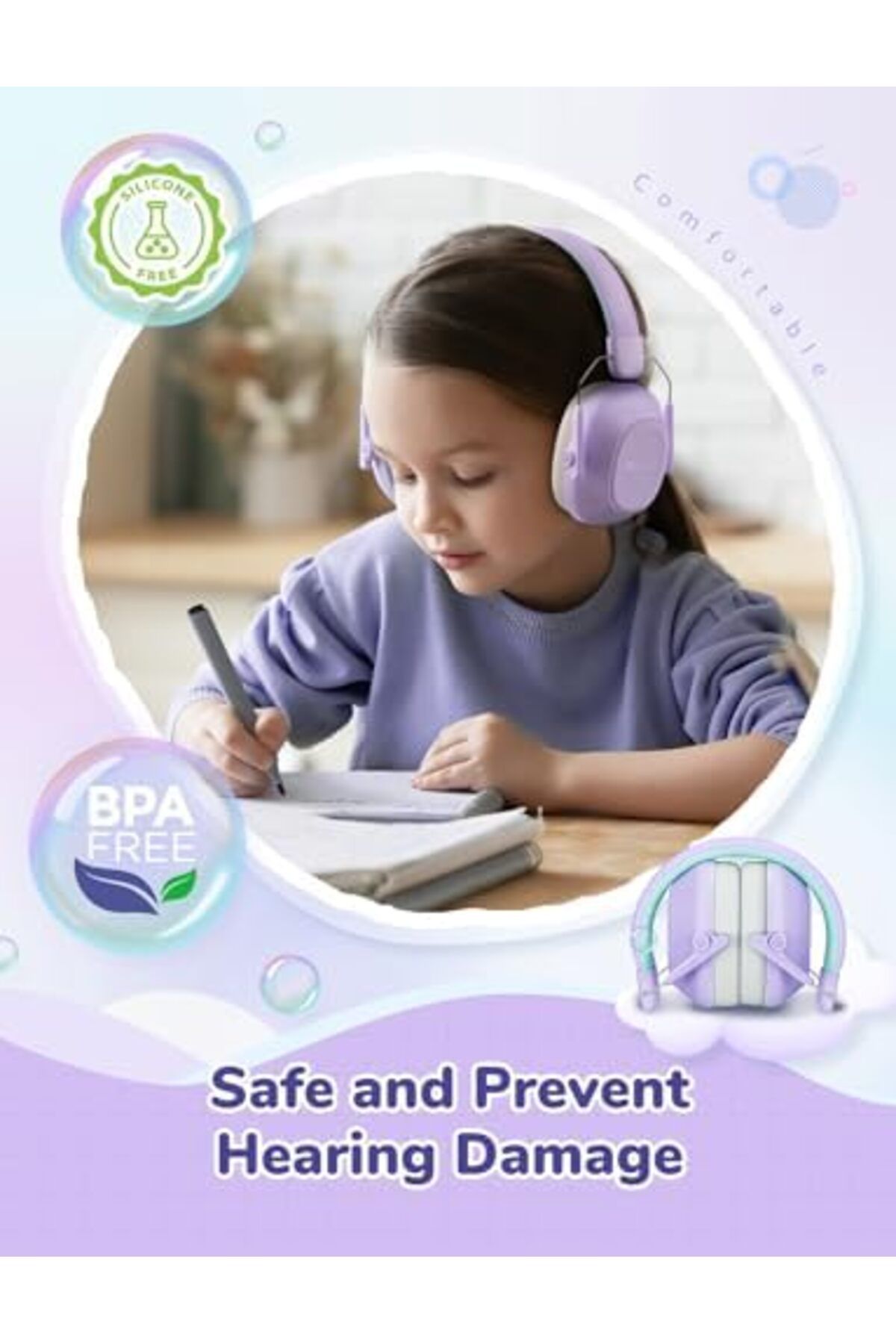 iClever-Safe Earplugs for Children to Reduce Noise, SNR 29 dB 6