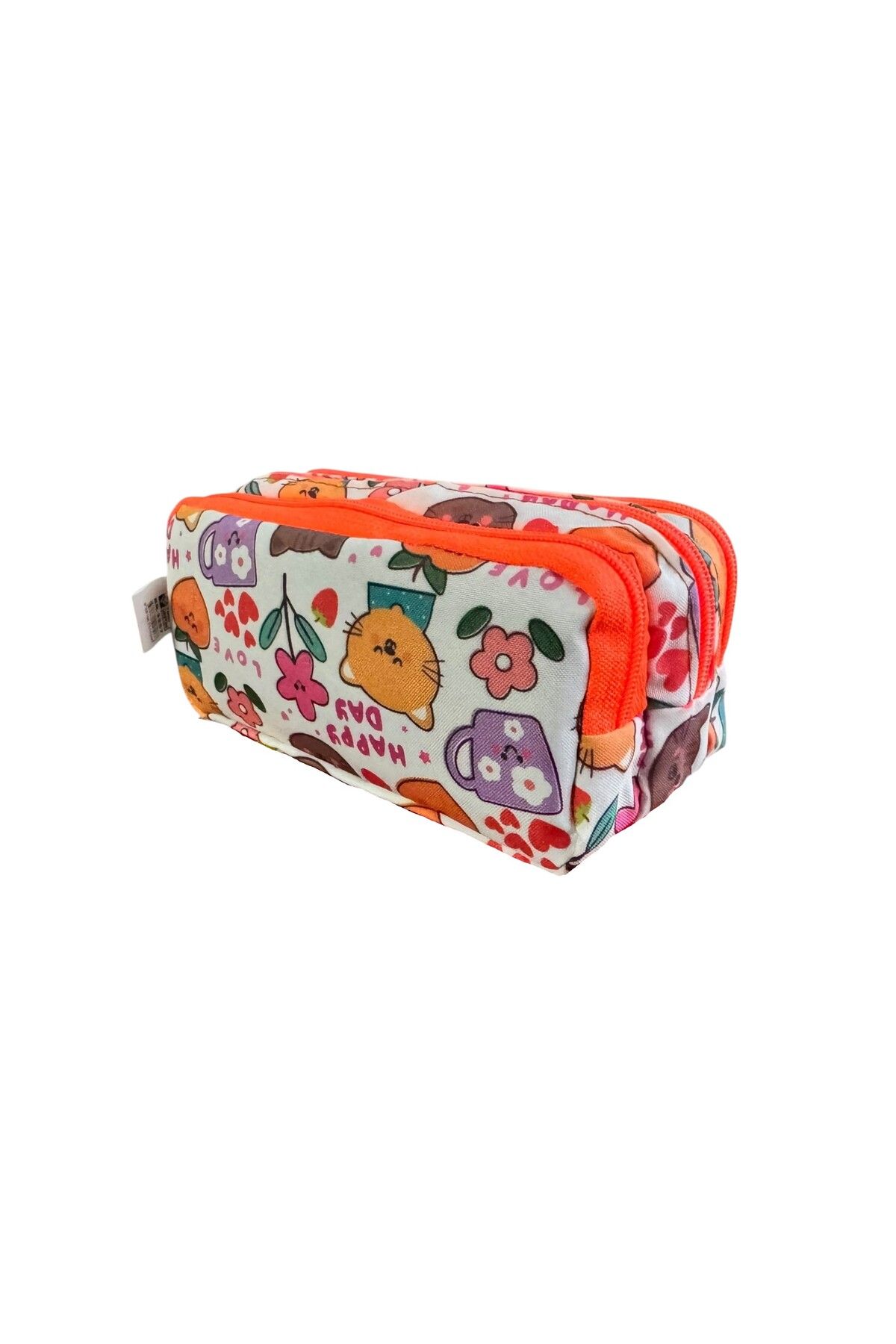 Polin-Three Compartment Patterned Pencil Bag, 8 Different Models, Zippered, Large Size 3