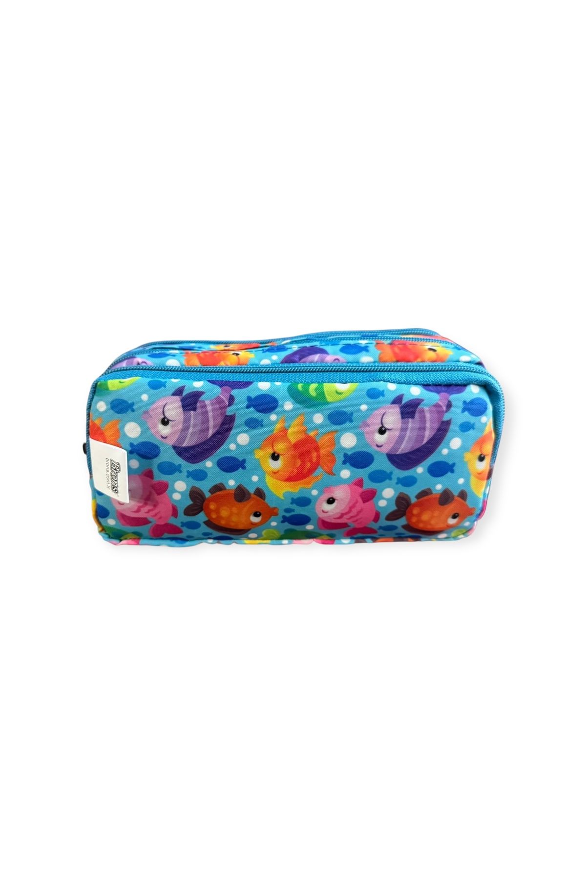 Polin-Three Compartment Patterned Pencil Bag, 8 Different Models, Zippered, Large Size 3