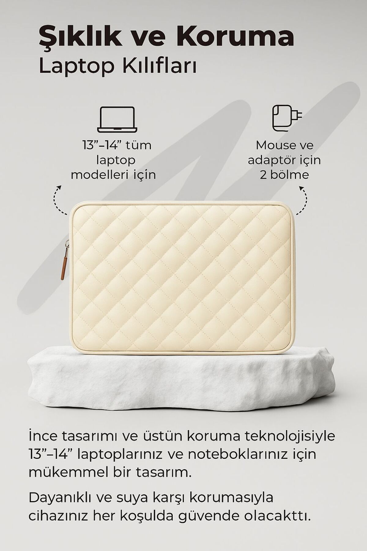 Moda West  Macbook Air Pro 13.3" Ve 14" Inç Laptop Notebook Tabletlere Uyumlu Evrak Dosya Bilgisayar Çantası - Görsel 6