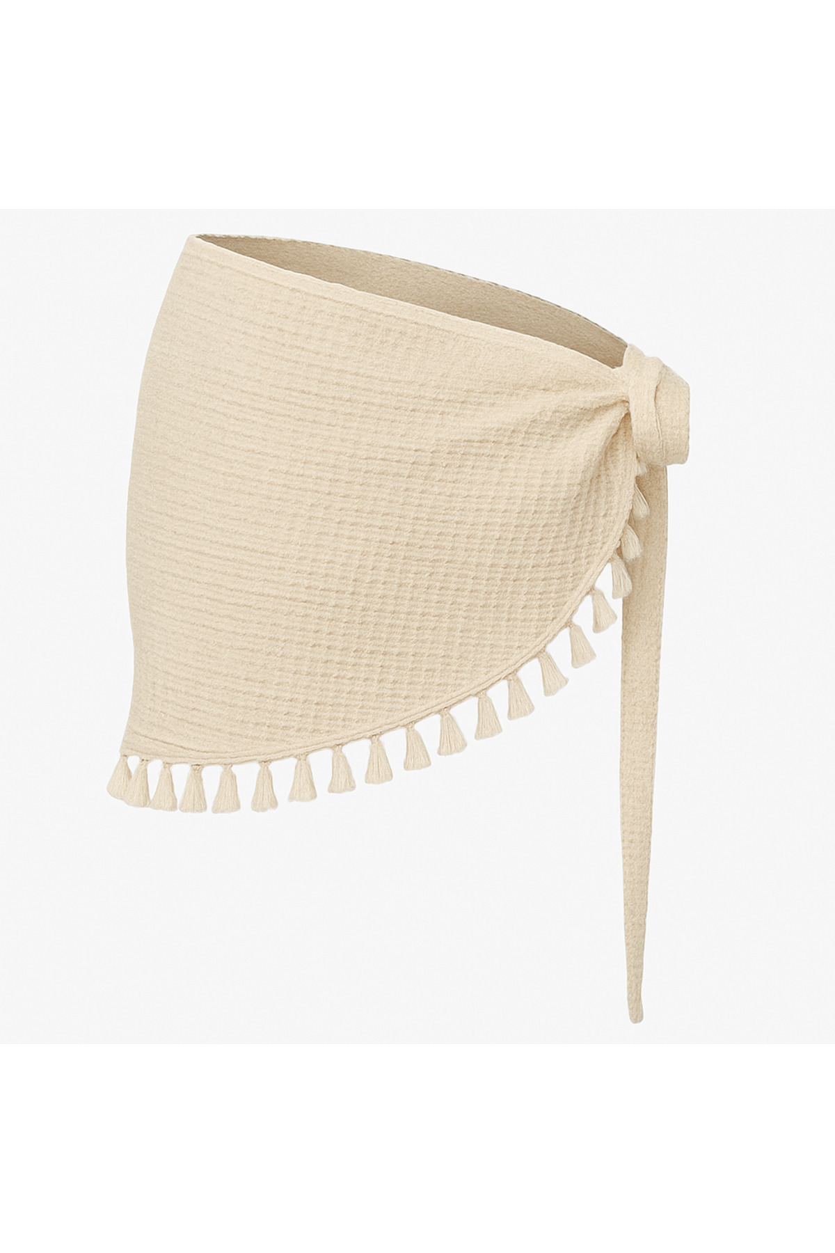 Pareo Ecru Fringed Beachwear