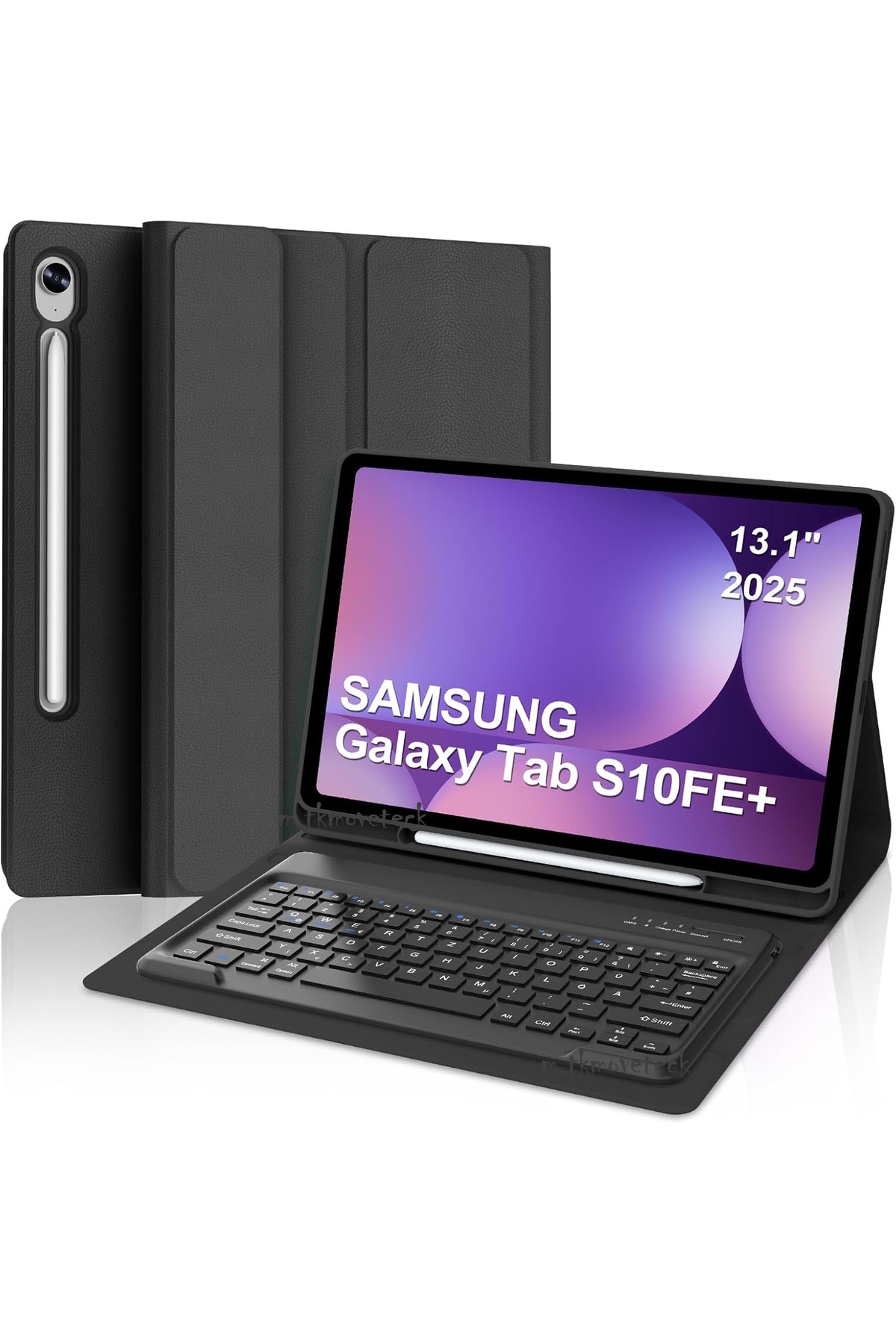 m.tk moveteck-Samsung Galaxy Tab S10 Fe Plus 13.1Inch Compatible Tablet Case with Keyboard Wireless Bluetooth Pen Compartment 1
