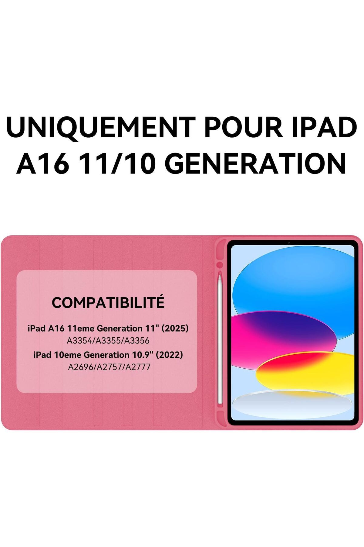 m.tk moveteck-iPad 11Th Generation A16 2025 / 10Th Generation 10.9 Compatible Tablet Case with Keyboard Wireless Bluetooth Pen Compartment 7