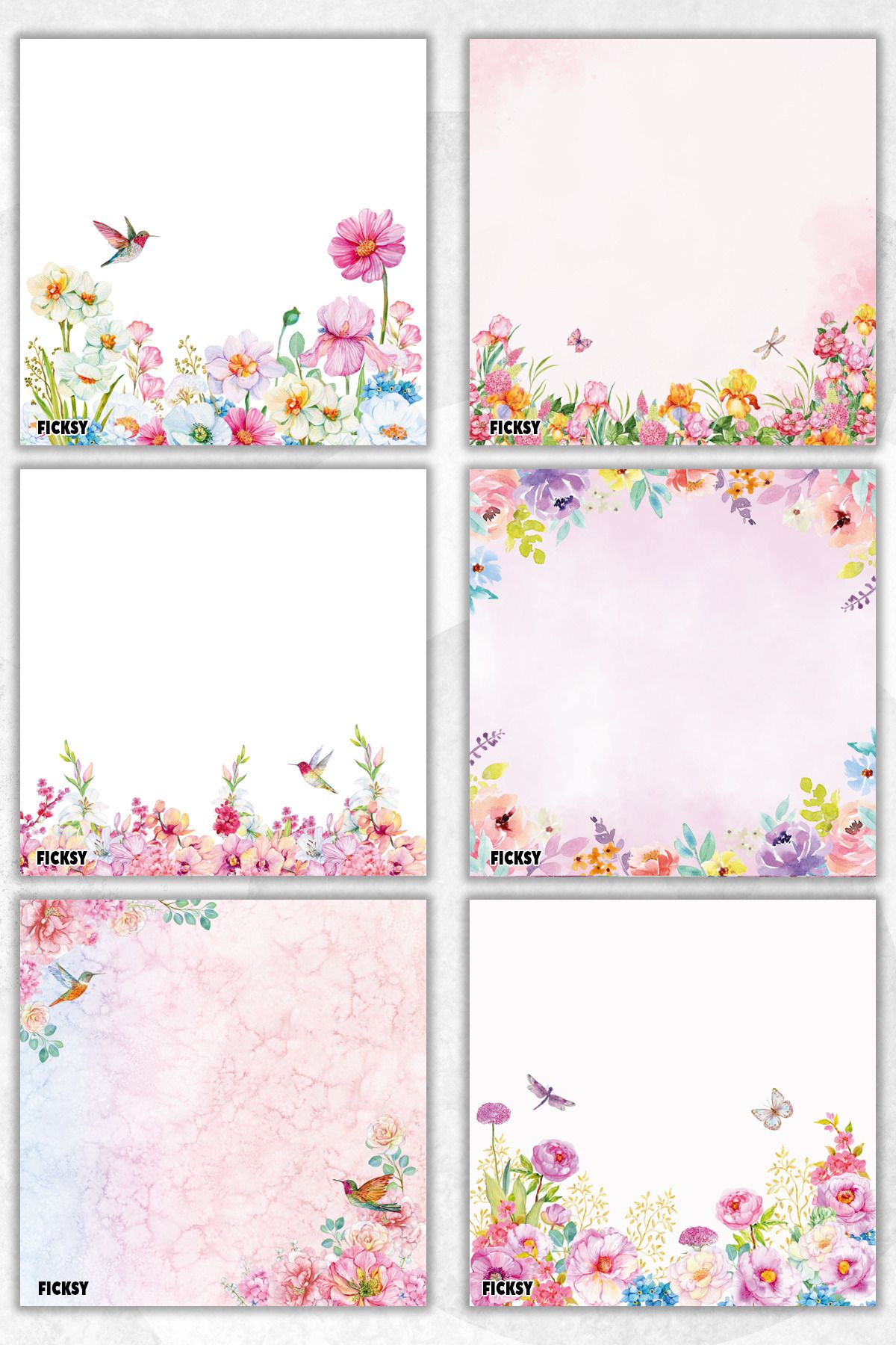 Ficksy-Flower Memo Pad - 9*9 cm Size - 50 Sheets - Notepad - Memopad - Note Paper - to Do List - Notebook 1