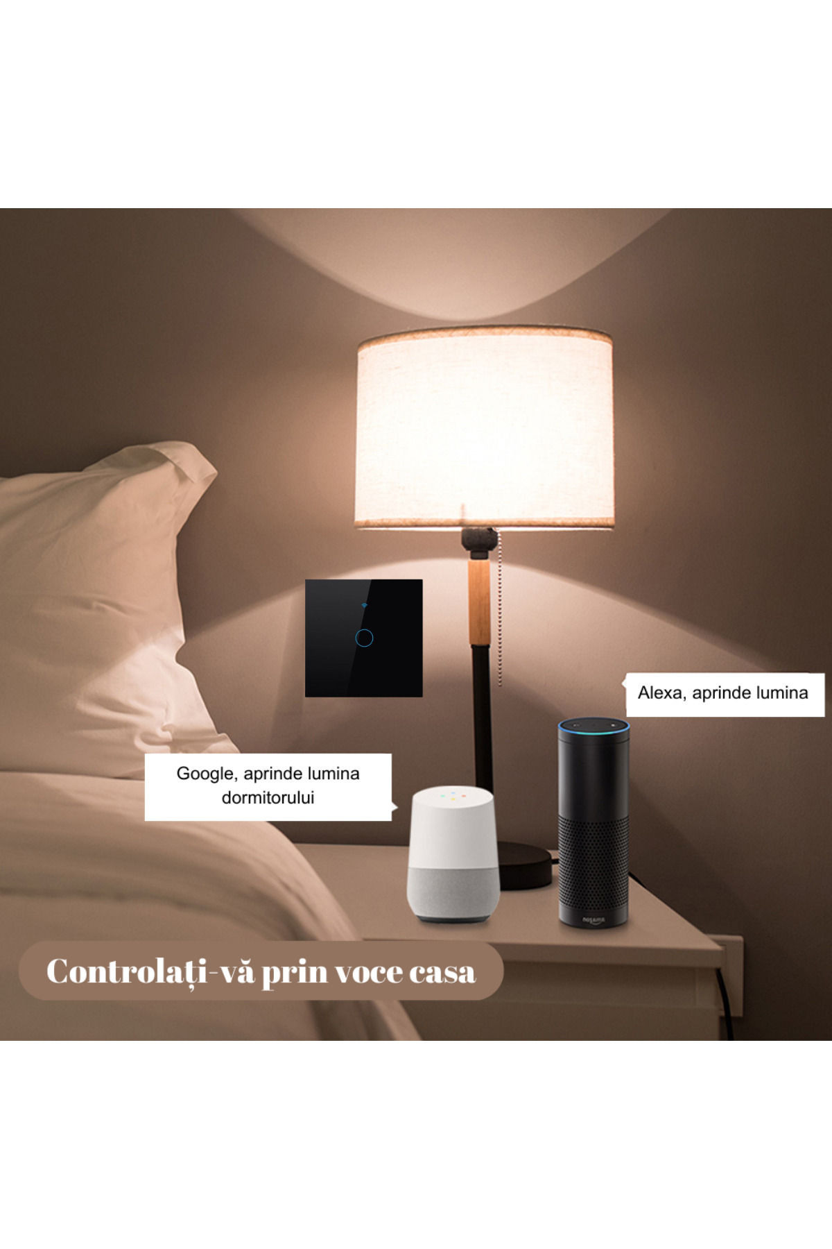 VisionHub-Smart touch switch, Wireless, Wi-fi, 1 Channel, Tempered Glass, Compatible with iOS/Android, Tuya 11