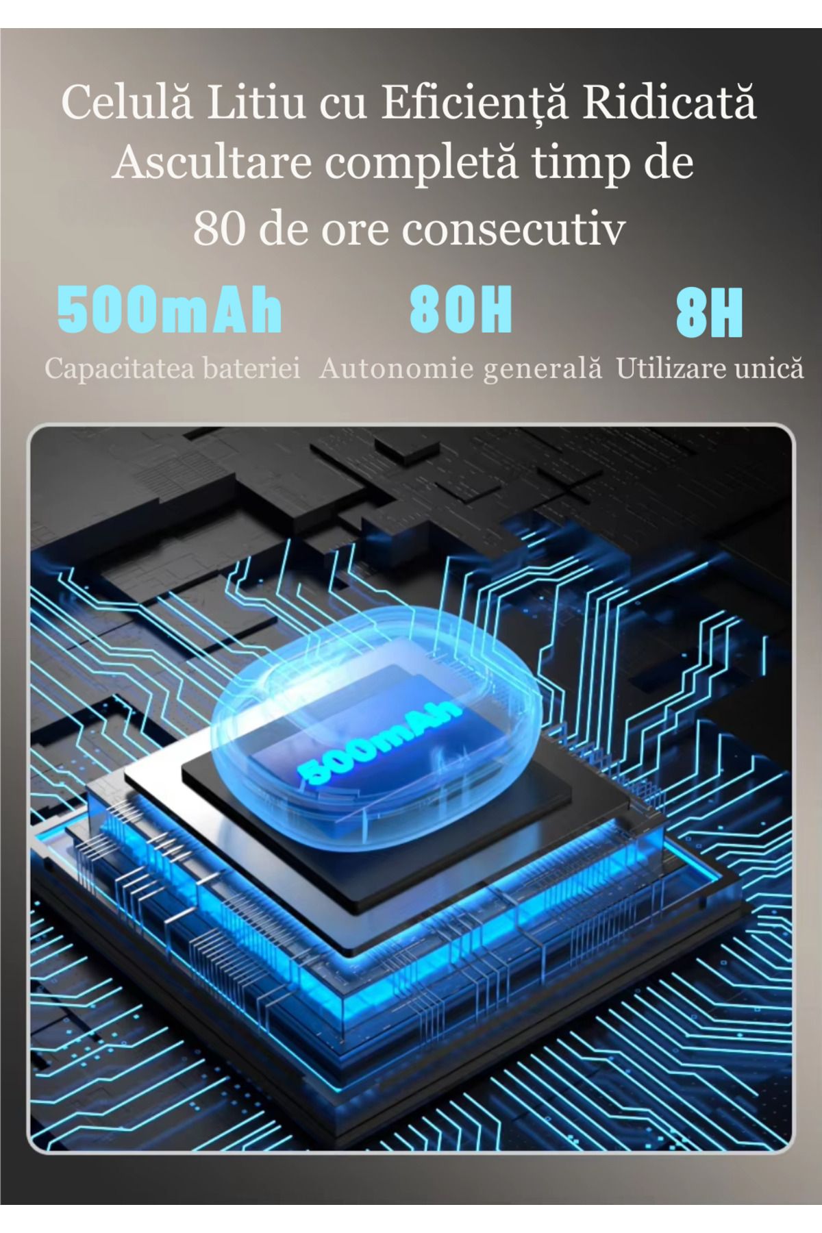 AdriMar-Smart Headphones with Touch Screen, with Real-Time Translator Over 100 Languages, Multiple Functions 7