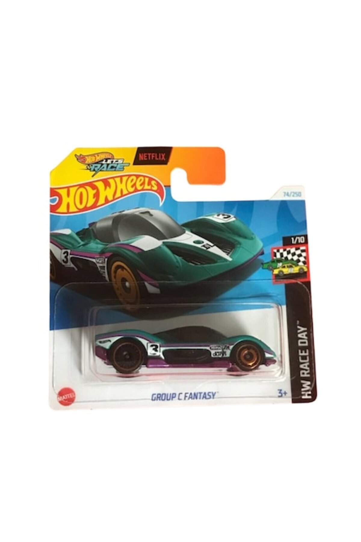 Masinuta Metalica Hot Wheels, Group C Fantasy, Colectia HW Race Day - Editia 2024, Verde, 1:64