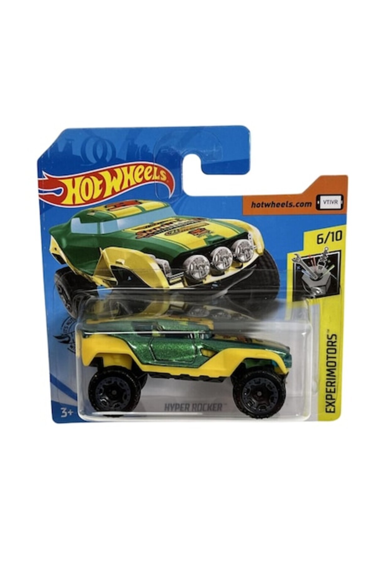 Masinuta Metalica Hot Wheels, Hyper Rocker, Colectia Experimotors - Editia 2019, Verde, 1:64