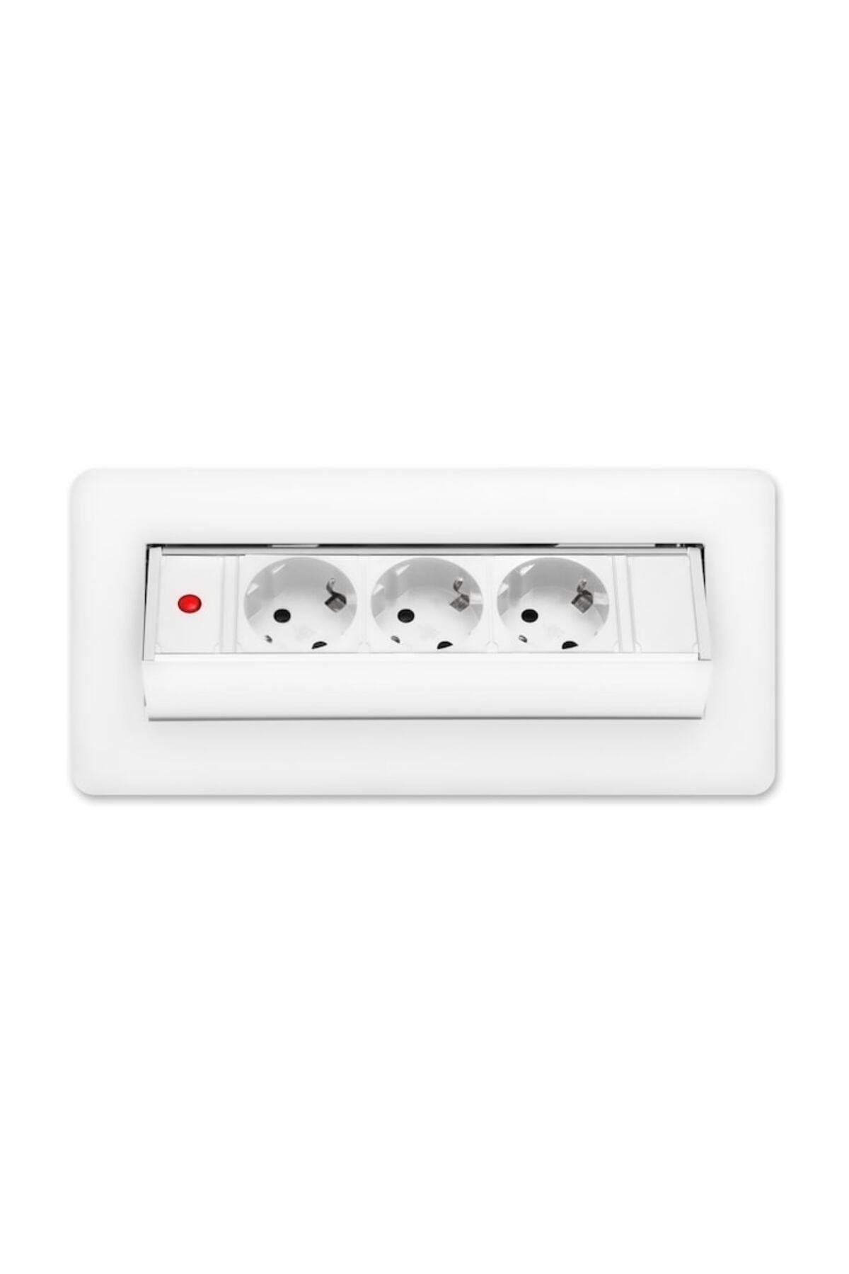 Mercaton-3-socket distributor with child protection, built-in with folding system, 230 5