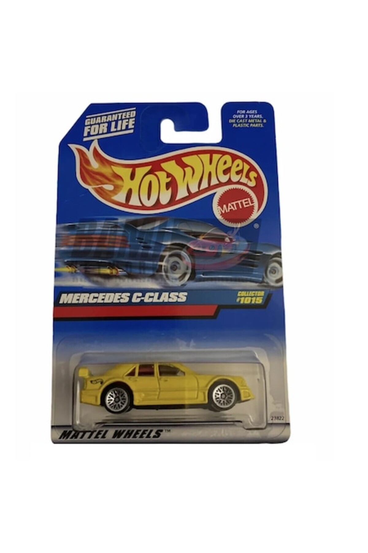 Masinuta Metalica Hot Wheels Mercedes C-Class, Colectia 1999, Galben, 1:64