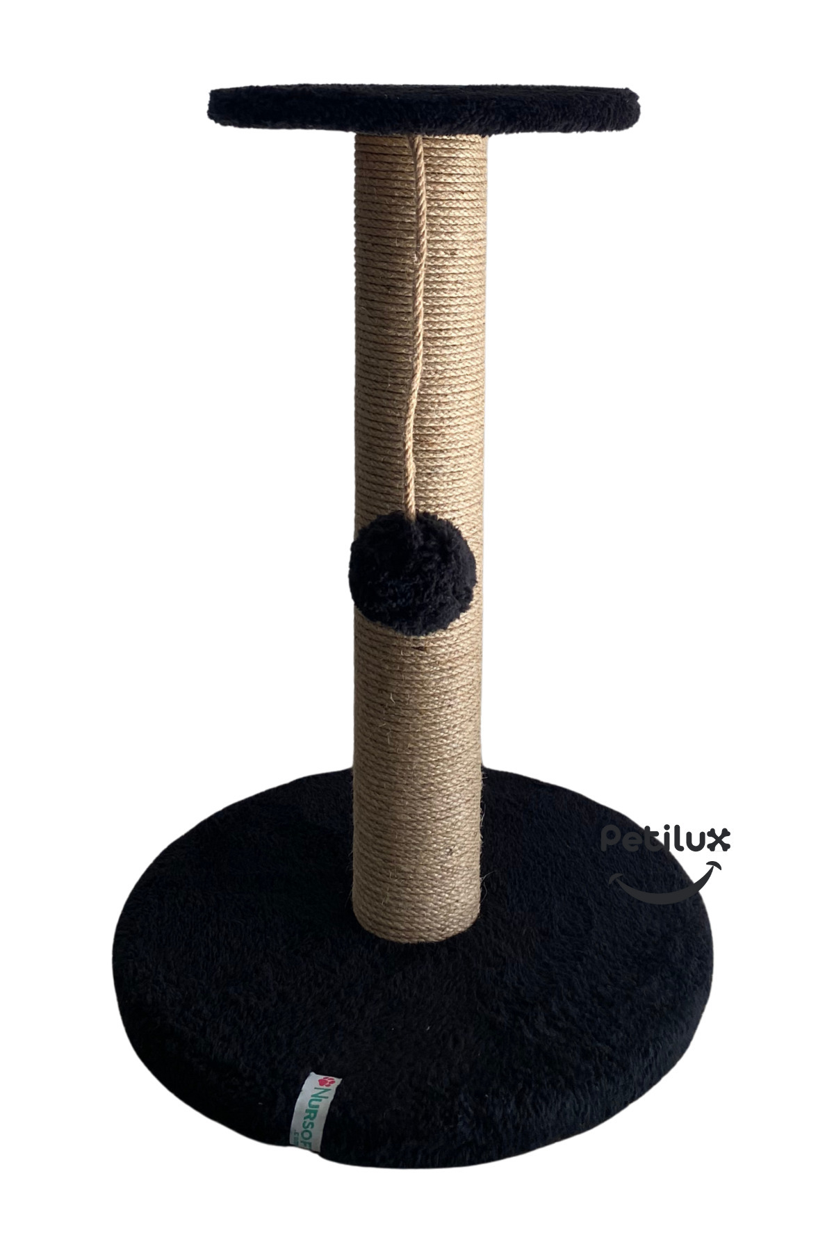 Petilux-Jute Drawstring Single Scratching Post with Cat Head Figure Step Top 5