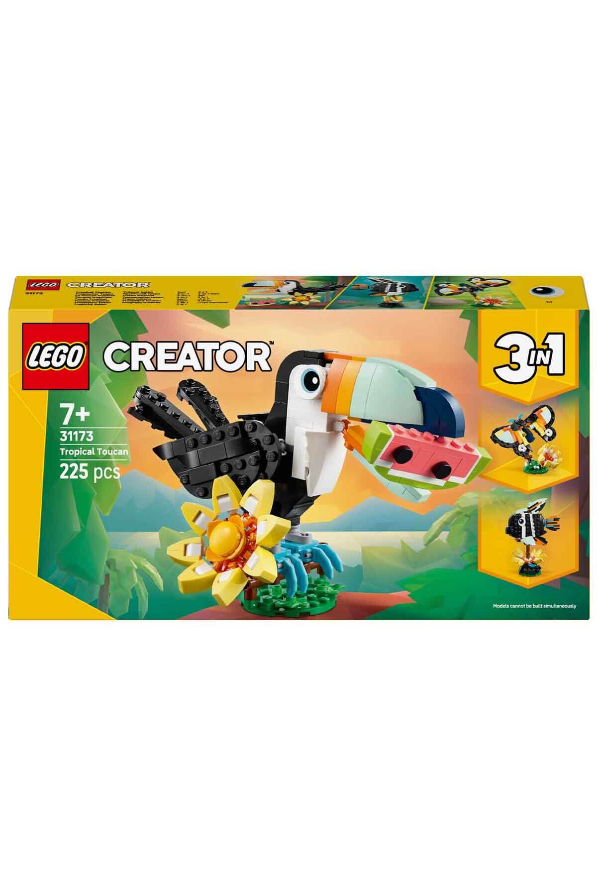 LEGO Creator 3'ü 1 Arada Vahşi Hayvanlar: Tropikal Tukan Kuşu 31173 - 7 Yaş ve Üzeri Çocuklar fotoğrafı 3 (önizleme)