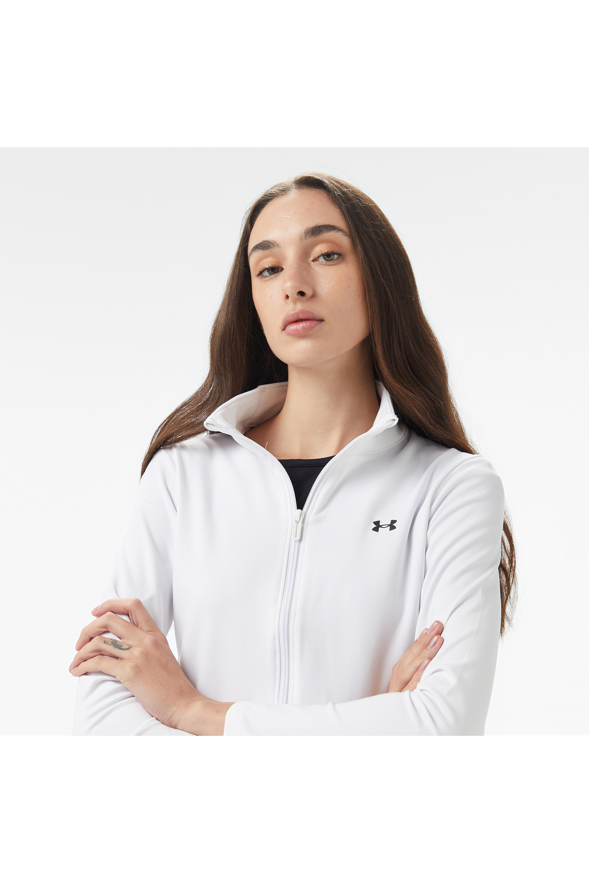 Under Armour Motion Emea Kadın Beyaz Antrenman Ceket görsel 4