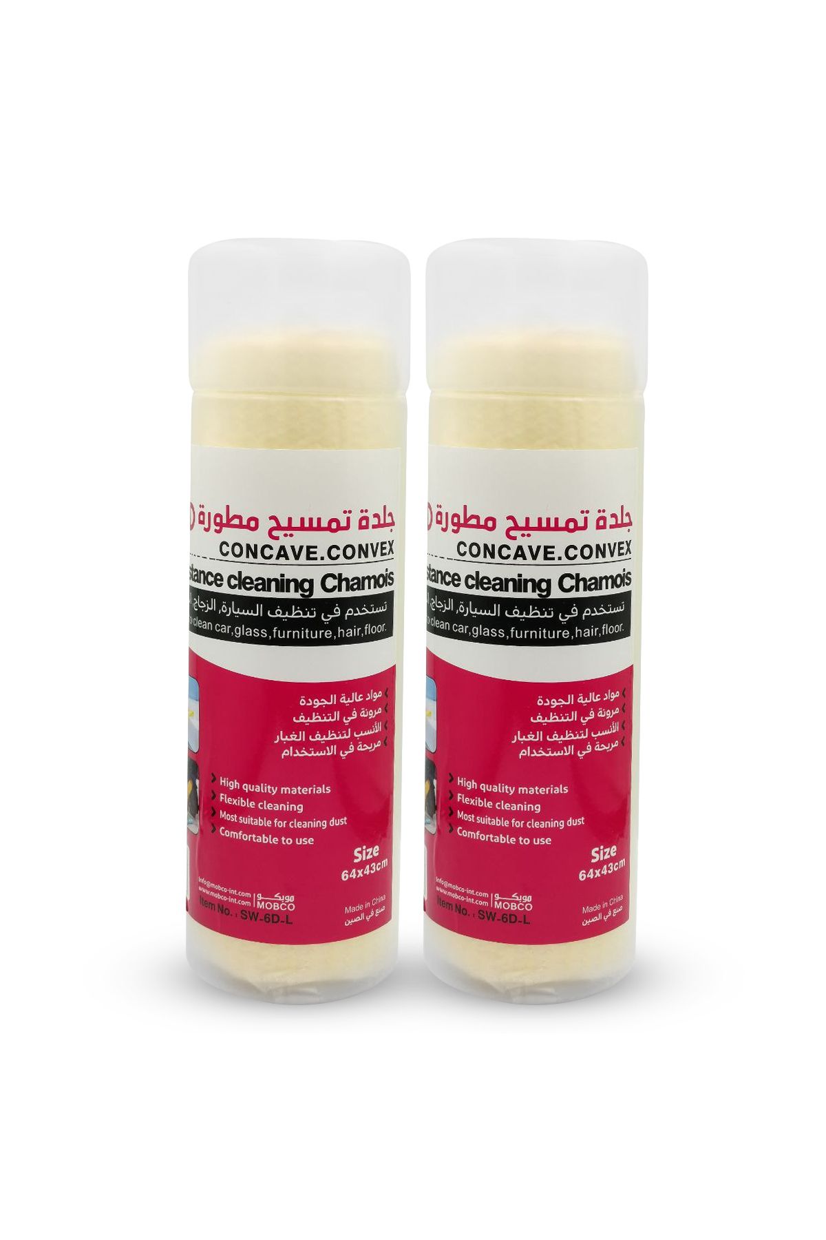 Sword Pro-6D PVA Cleaning Chamois 64 x 43 cm Towel for Multi-Surface Use SW-6D-L 2PCS 1