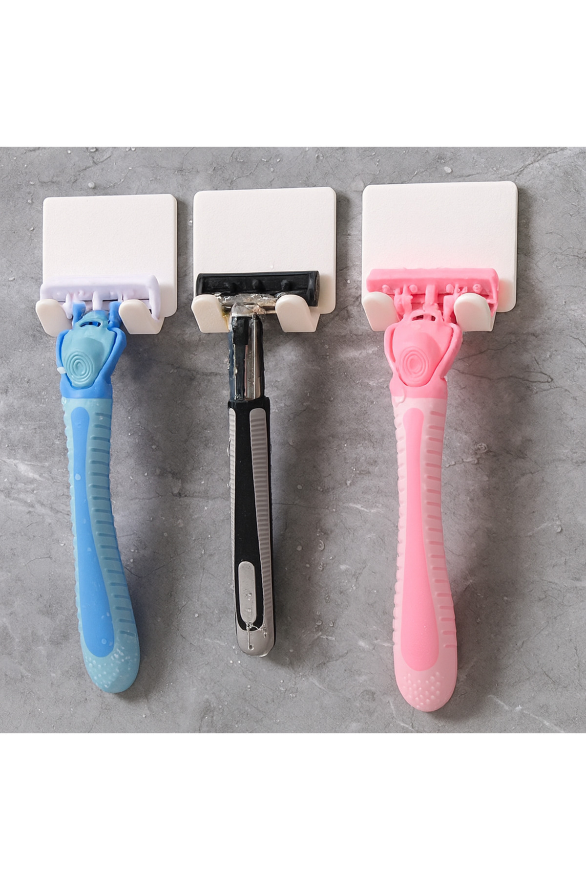 SORA DESIGN Duvara Monte Tıraş Bıçağı Askısı – 3’lü Set