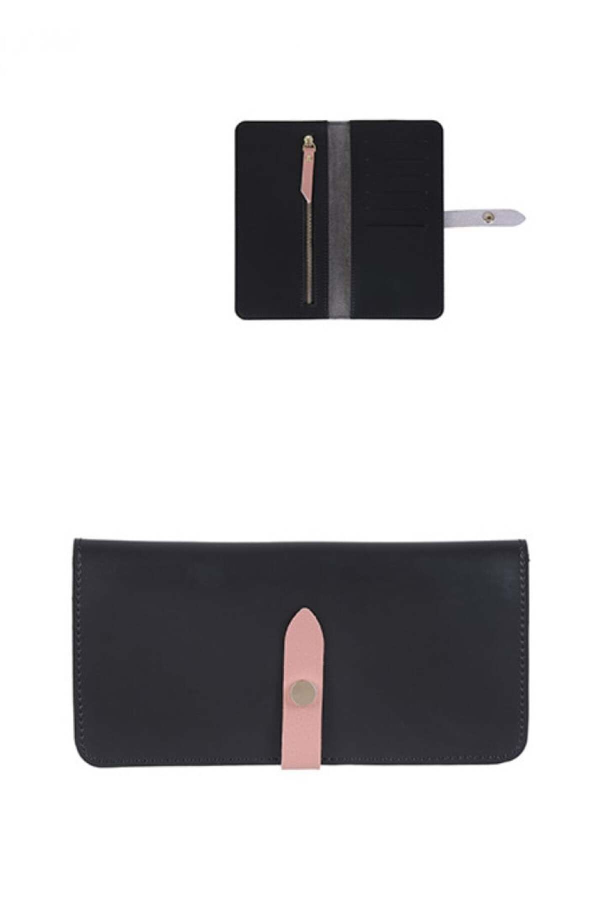 Miniso-Simple Long Bifold Wallet - Black 1